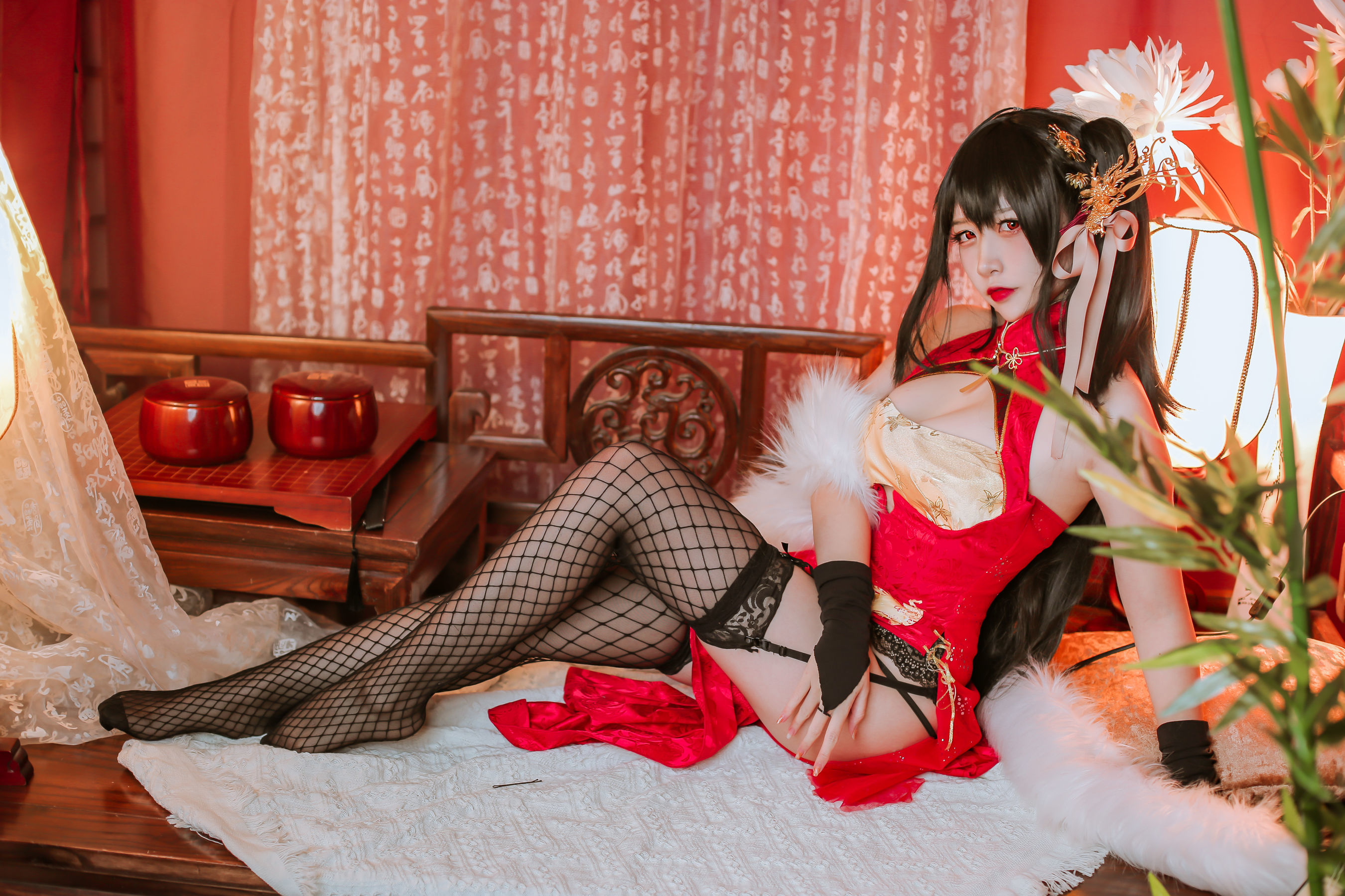 人气Coser二佐Nisa 碧蓝大凤旗袍 Cosplay-第5张