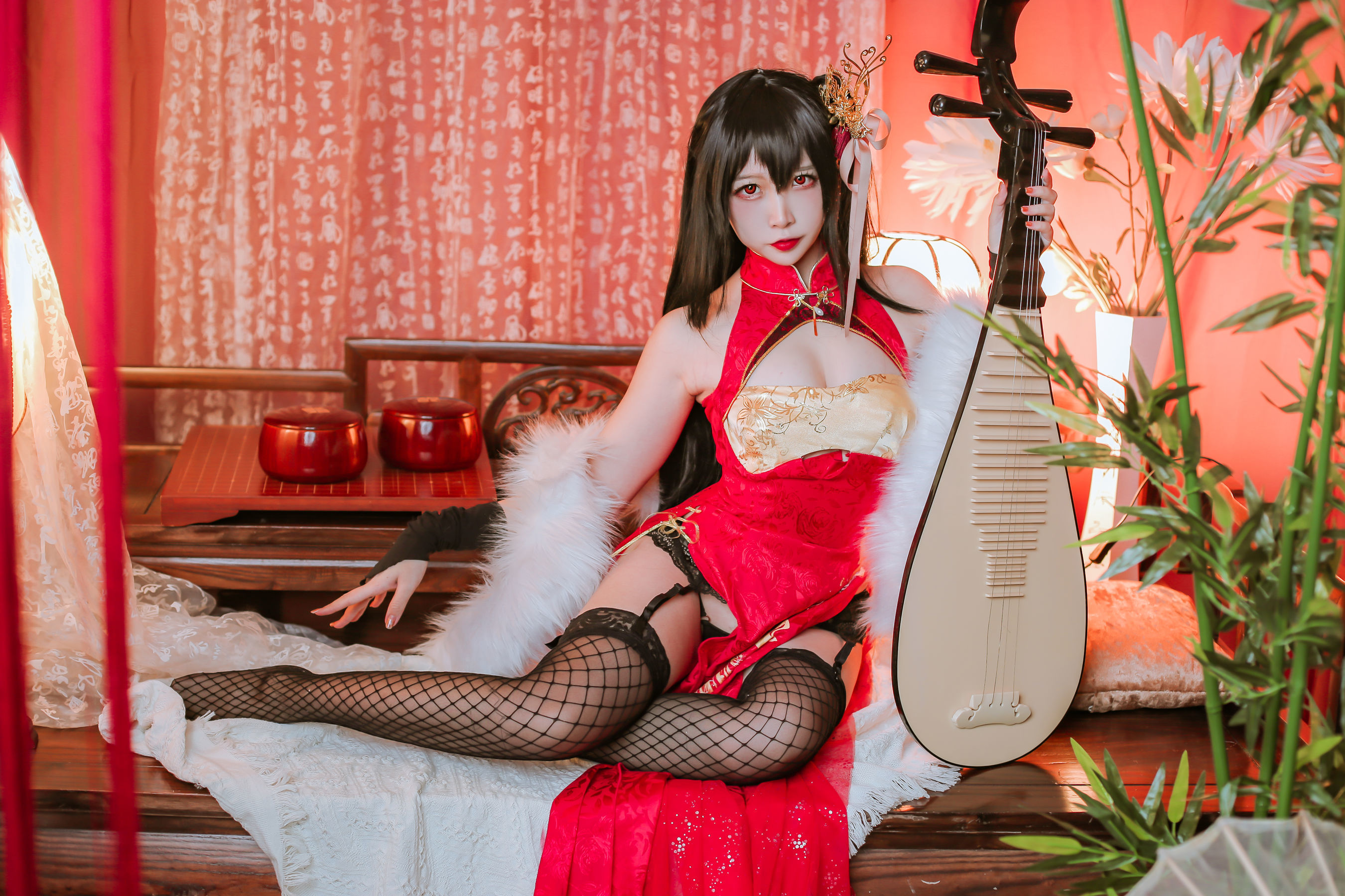 人气Coser二佐Nisa 碧蓝大凤旗袍 Cosplay-第38张