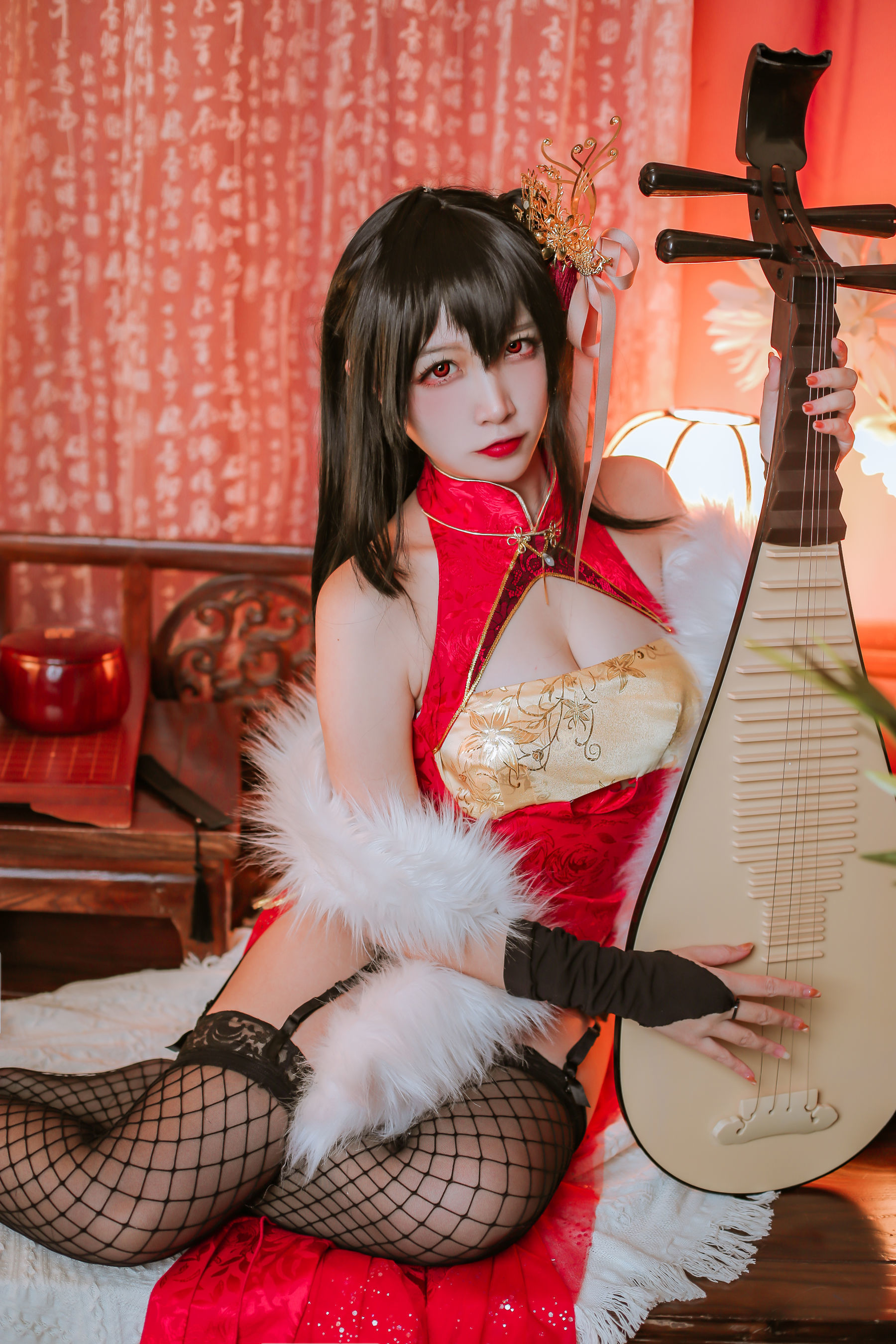 人气Coser二佐Nisa 碧蓝大凤旗袍 Cosplay-第40张