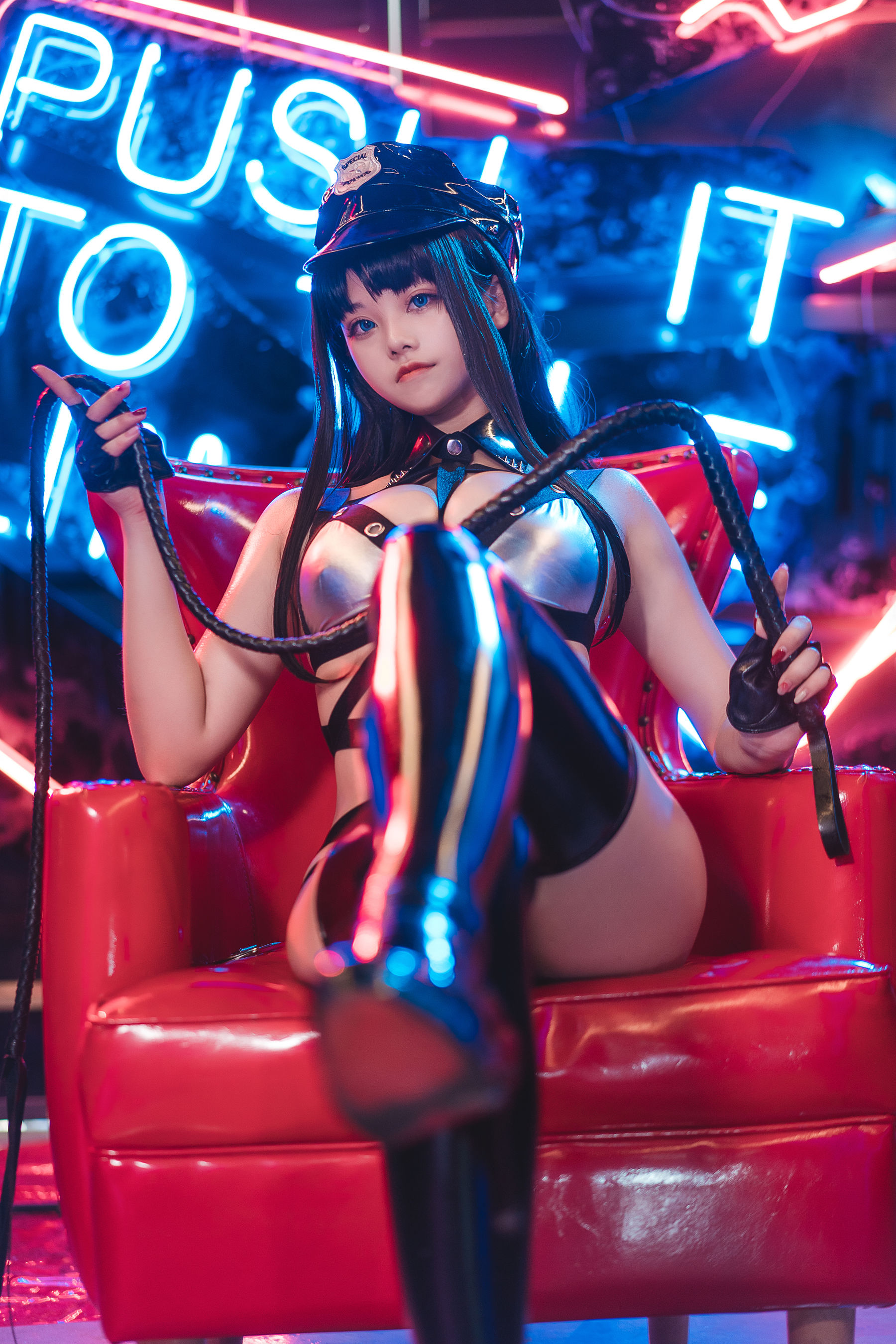 萌系小姐姐蜜汁猫裘 – 女警 Cosplay-第6张