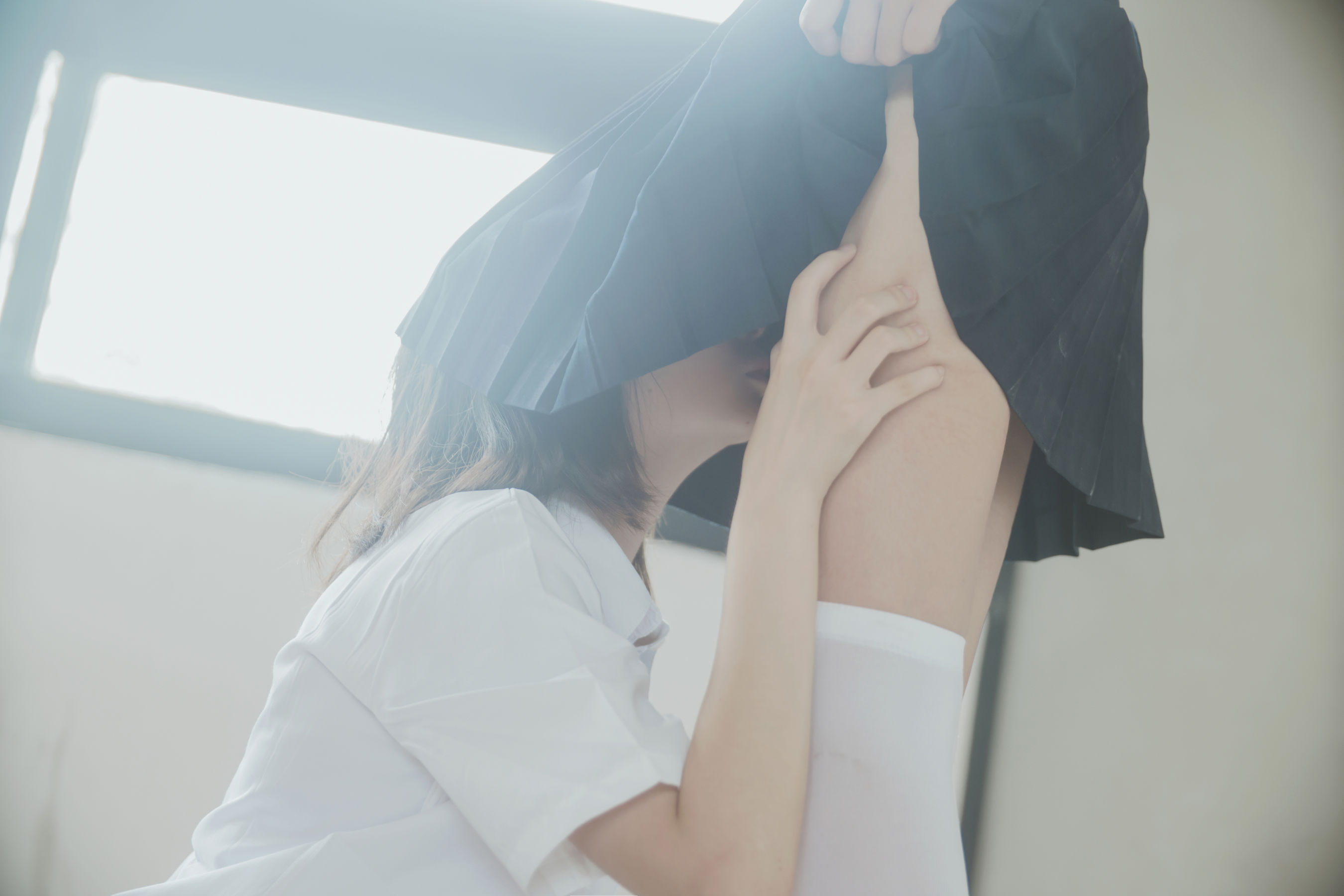 [萝莉COS] 桜桃喵疯猫ss《JK百合》 Cosplay-第37张