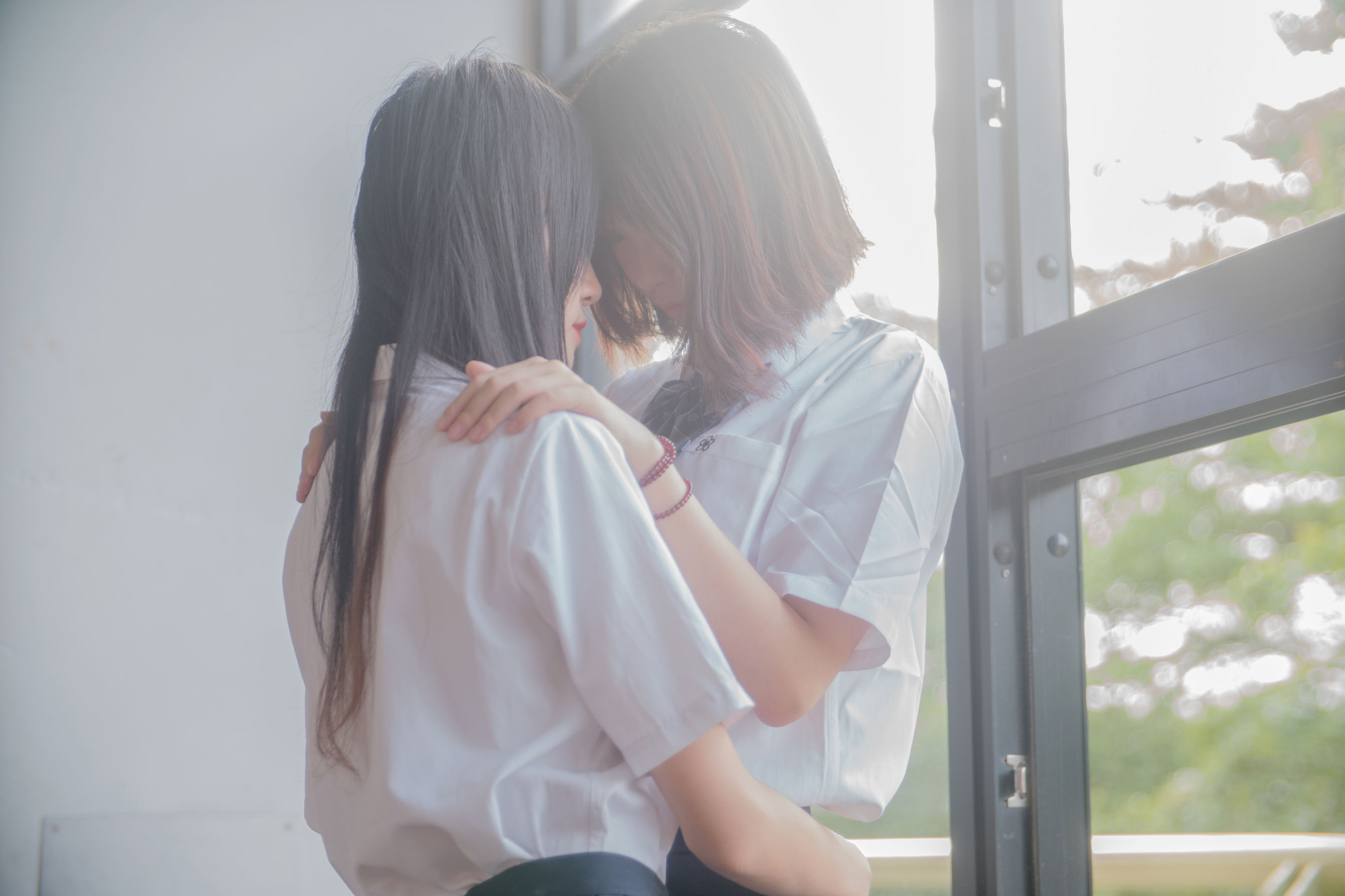 [萝莉COS] 桜桃喵疯猫ss《JK百合》 Cosplay-第7张
