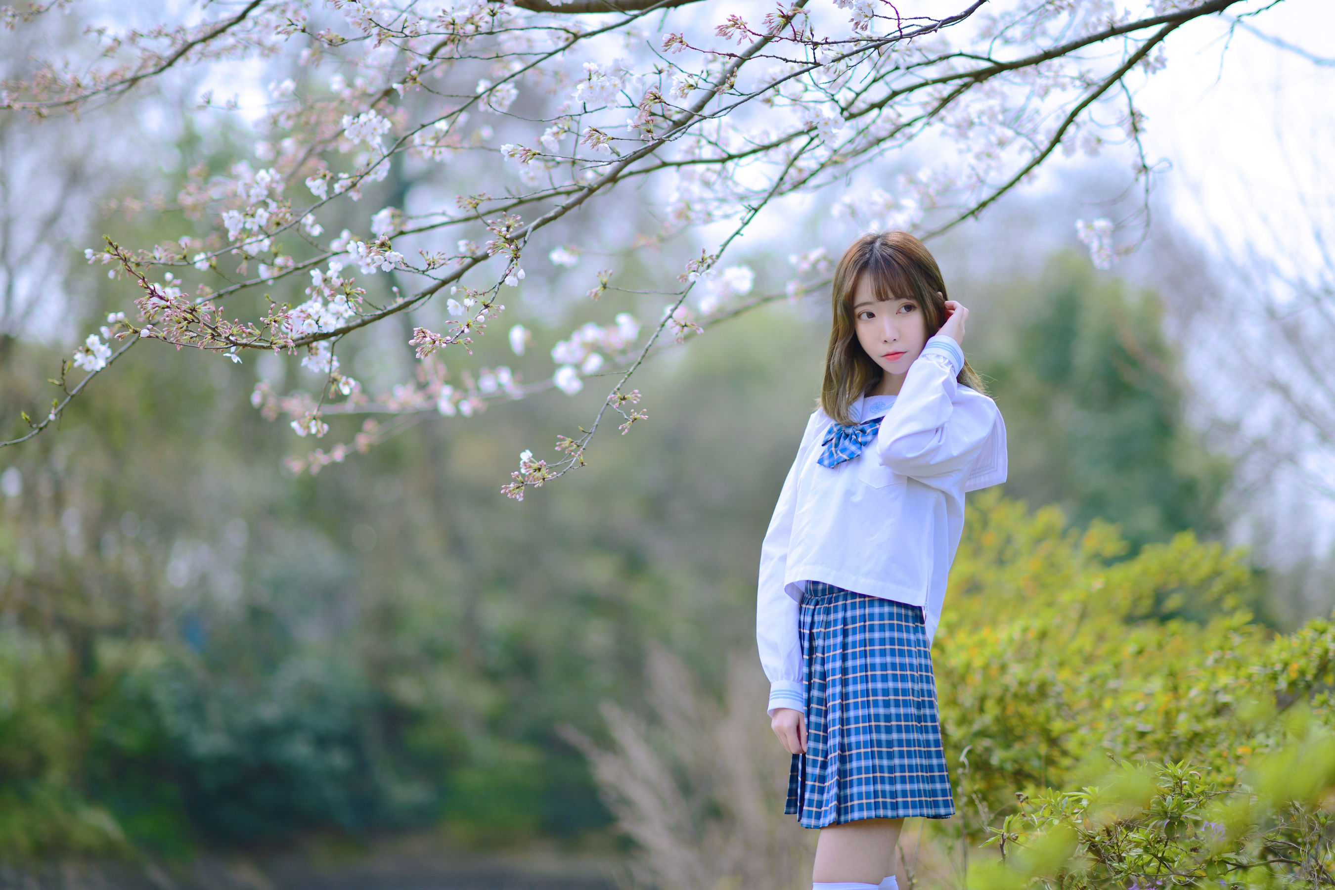 可爱妹子Fushii_海堂 – 樱花树下 Cosplay-第1张