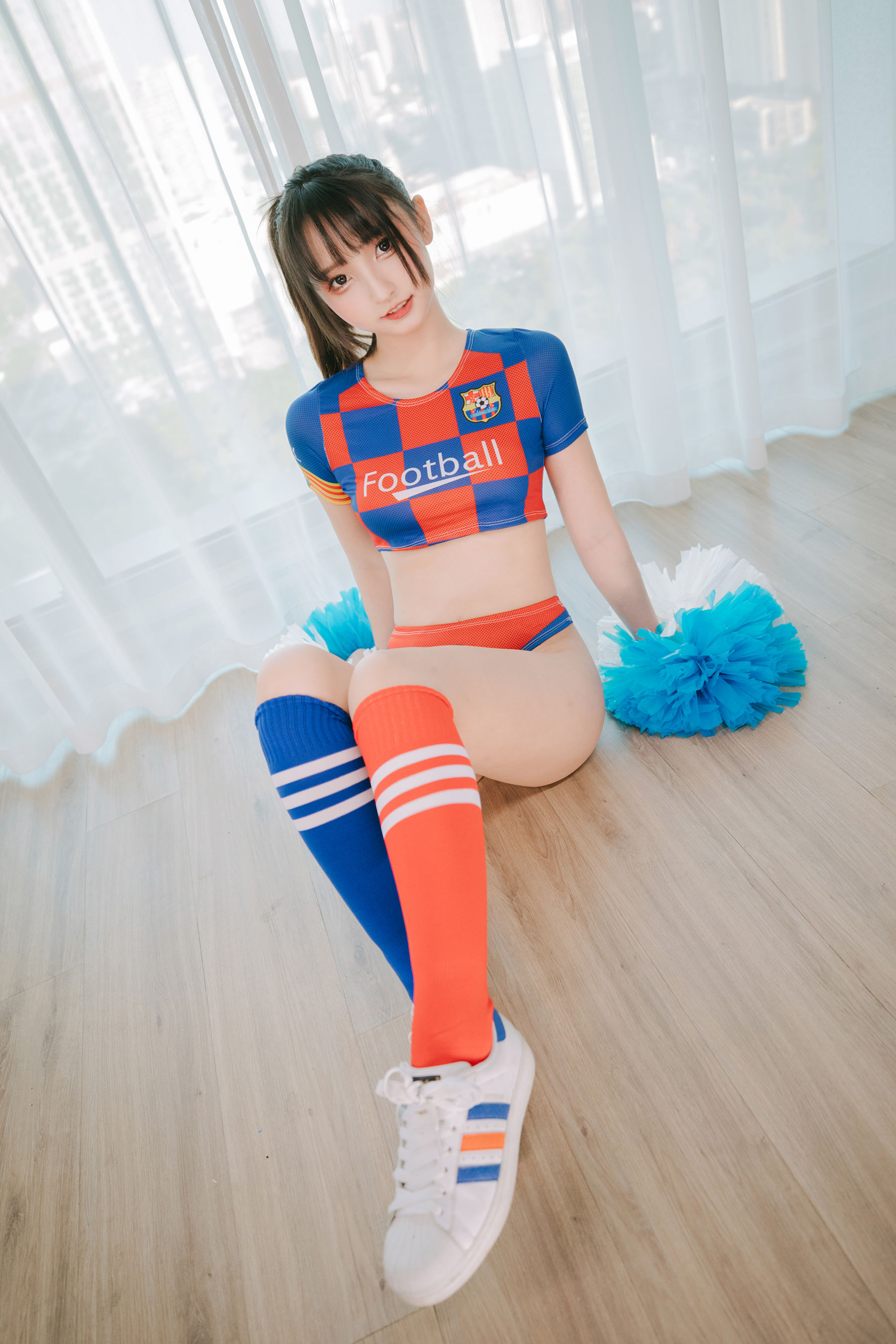 萝莉神楽板真冬 之 拉拉队少女 Cosplay-第99张