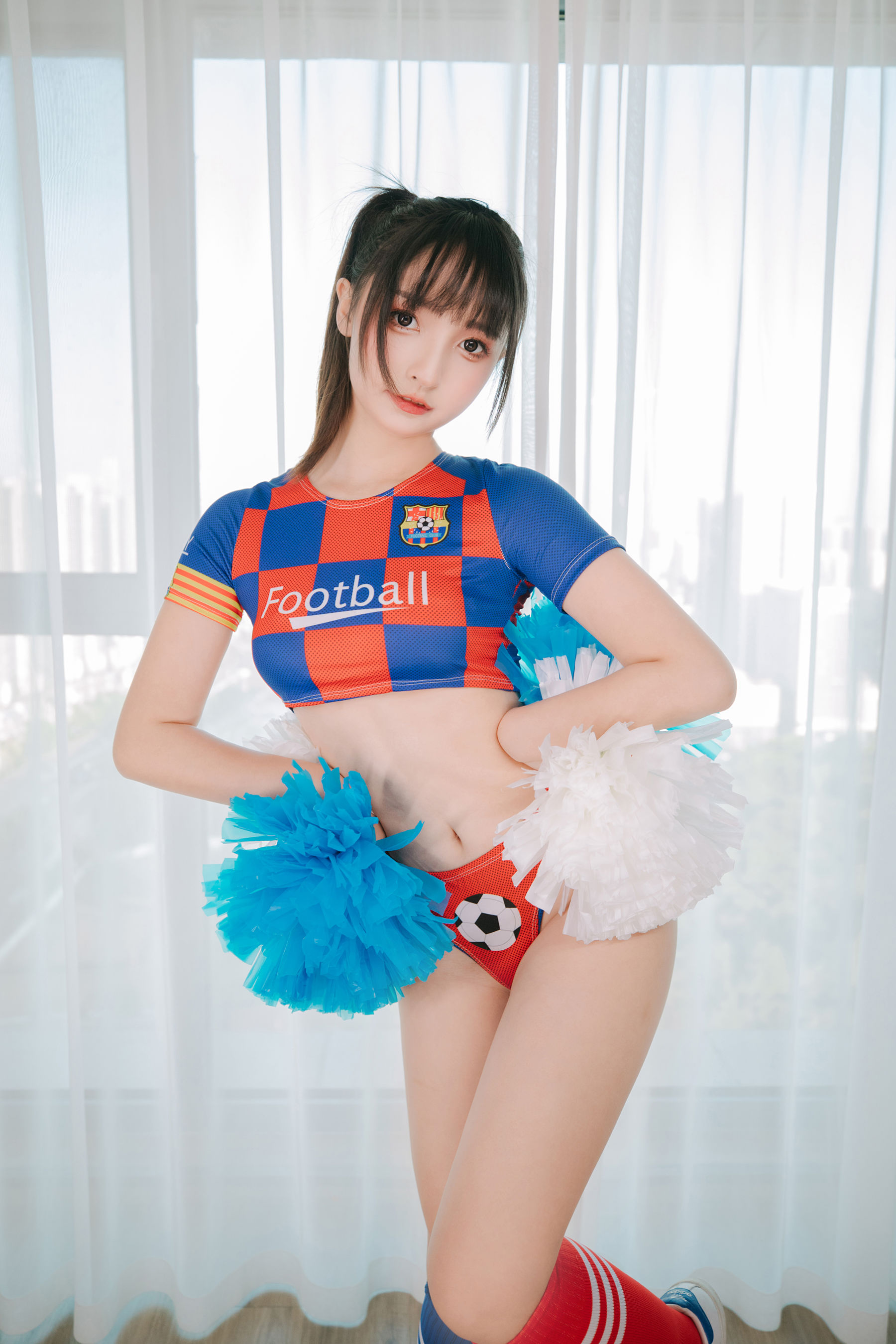 萝莉神楽板真冬 之 拉拉队少女 Cosplay-第103张
