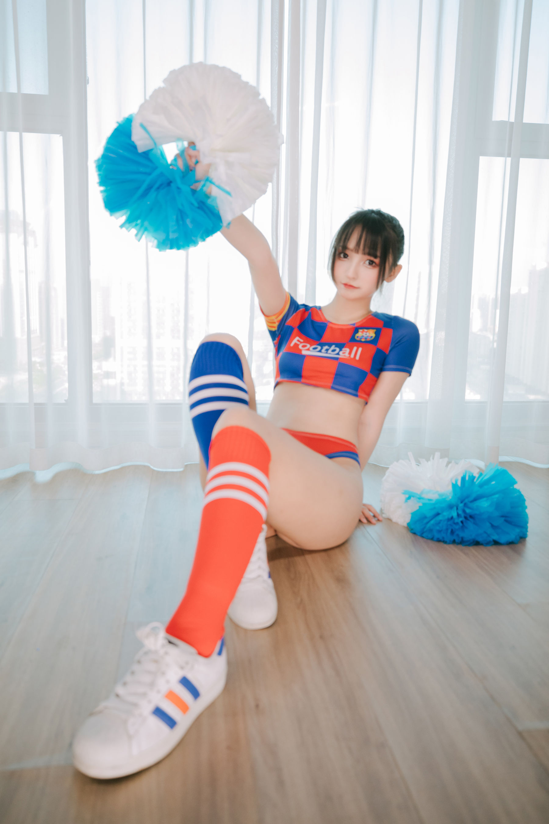 萝莉神楽板真冬 之 拉拉队少女 Cosplay-第93张