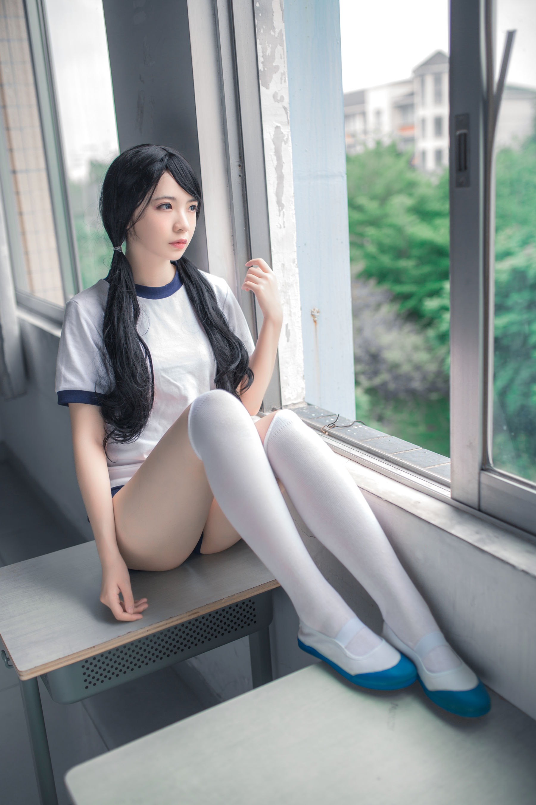 疯猫ss《体操服白丝》 Cosplay-第1张