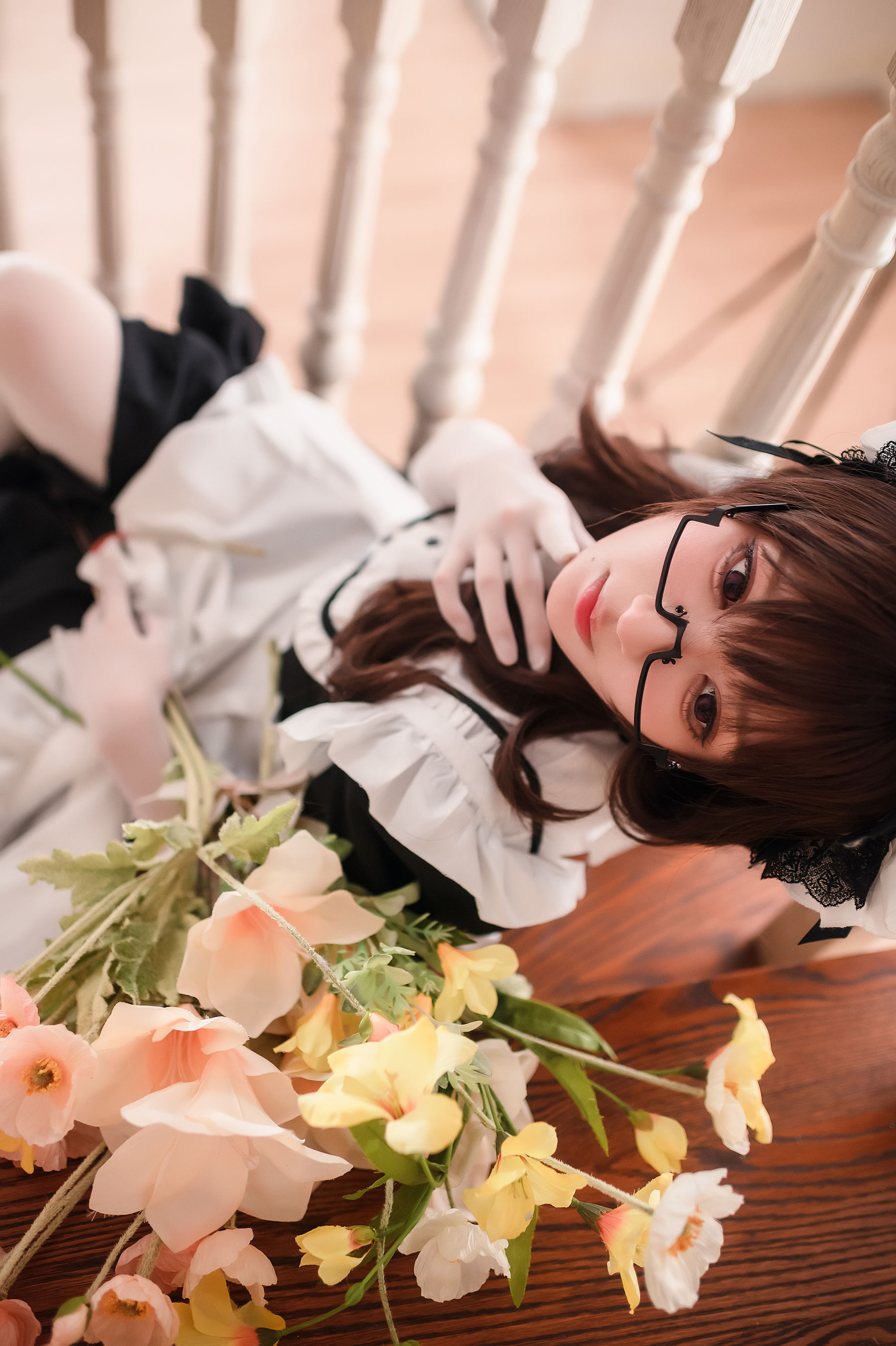 动漫博主阿包也是兔娘 – 传统长裙女仆 Cosplay-第35张