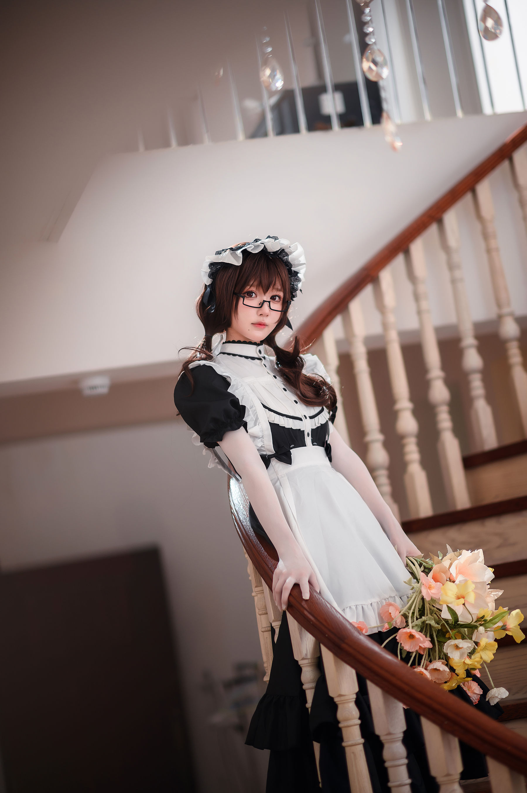 动漫博主阿包也是兔娘 – 传统长裙女仆 Cosplay-第41张