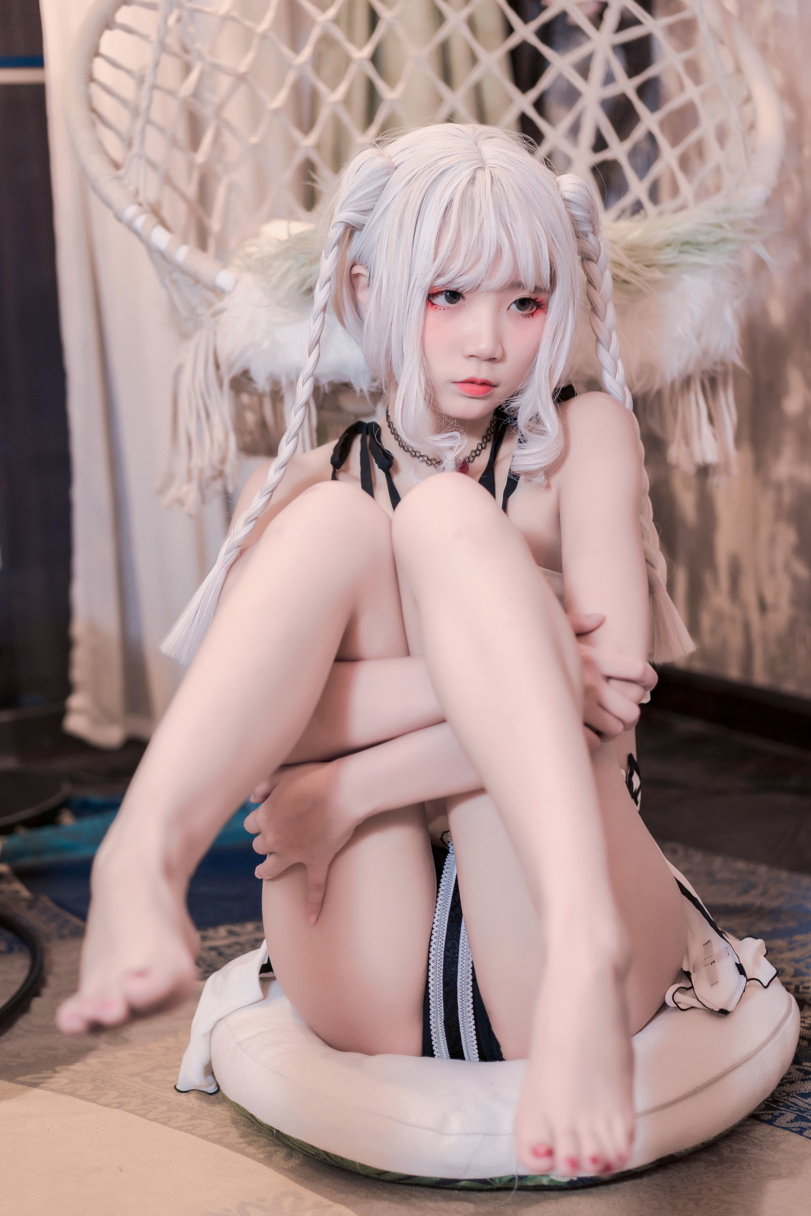 [萝莉COS] 清纯少女五更百鬼 – 黑白 Cosplay-第4张