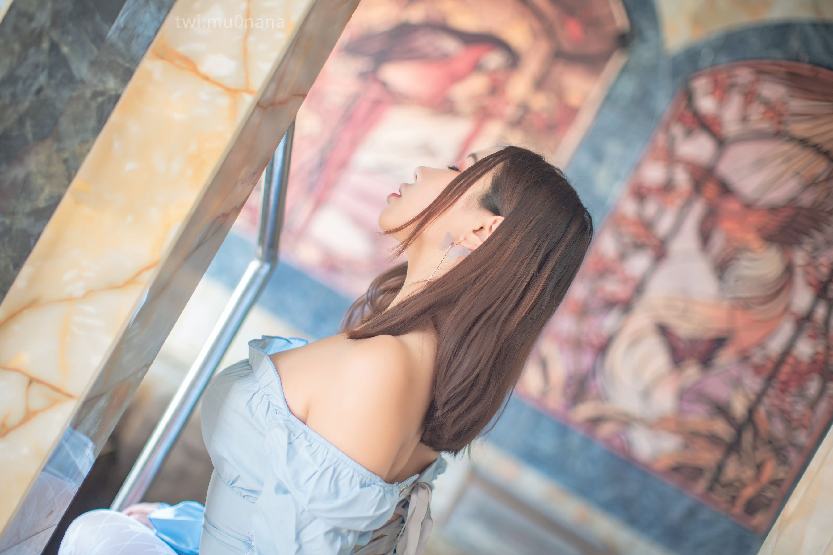 动漫博主穆零Mu0 – 温泉 白丝 Cosplay-第3张
