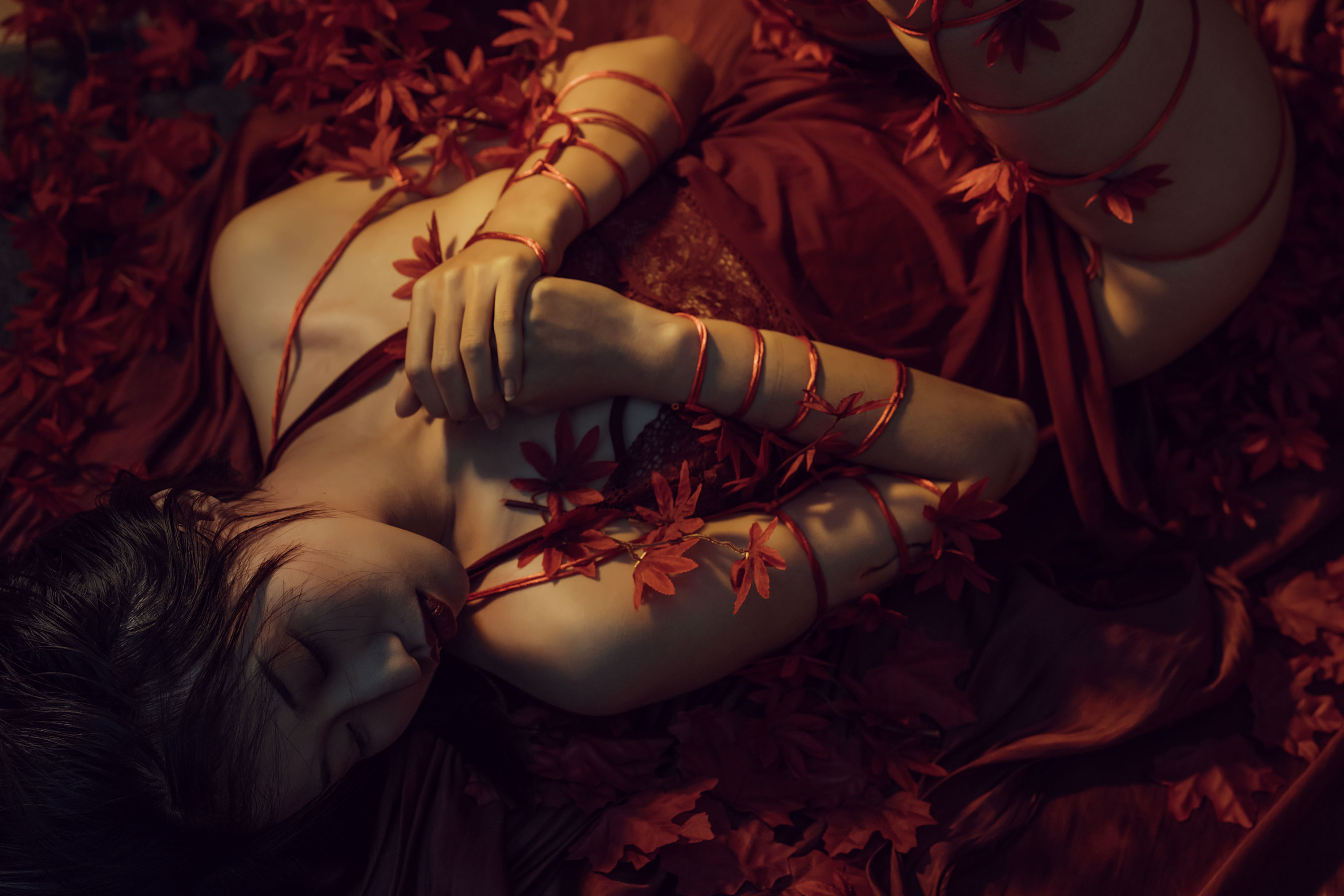 云溪溪 – 花与绳 Cosplay-第46张