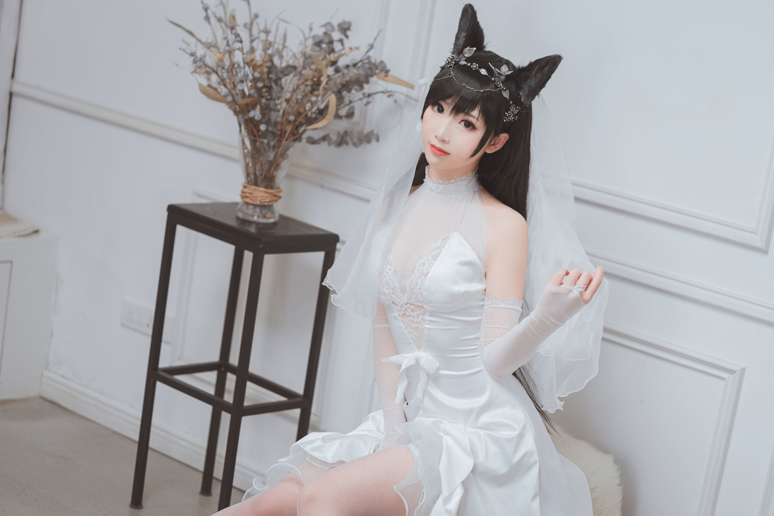 [萝莉COS] 面饼仙儿 – 爱宕花嫁 Cosplay-第8张