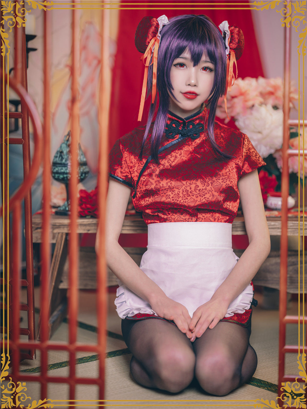 动漫博主水淼aqua – 霞之丘诗羽 旗袍 Cosplay-第29张
