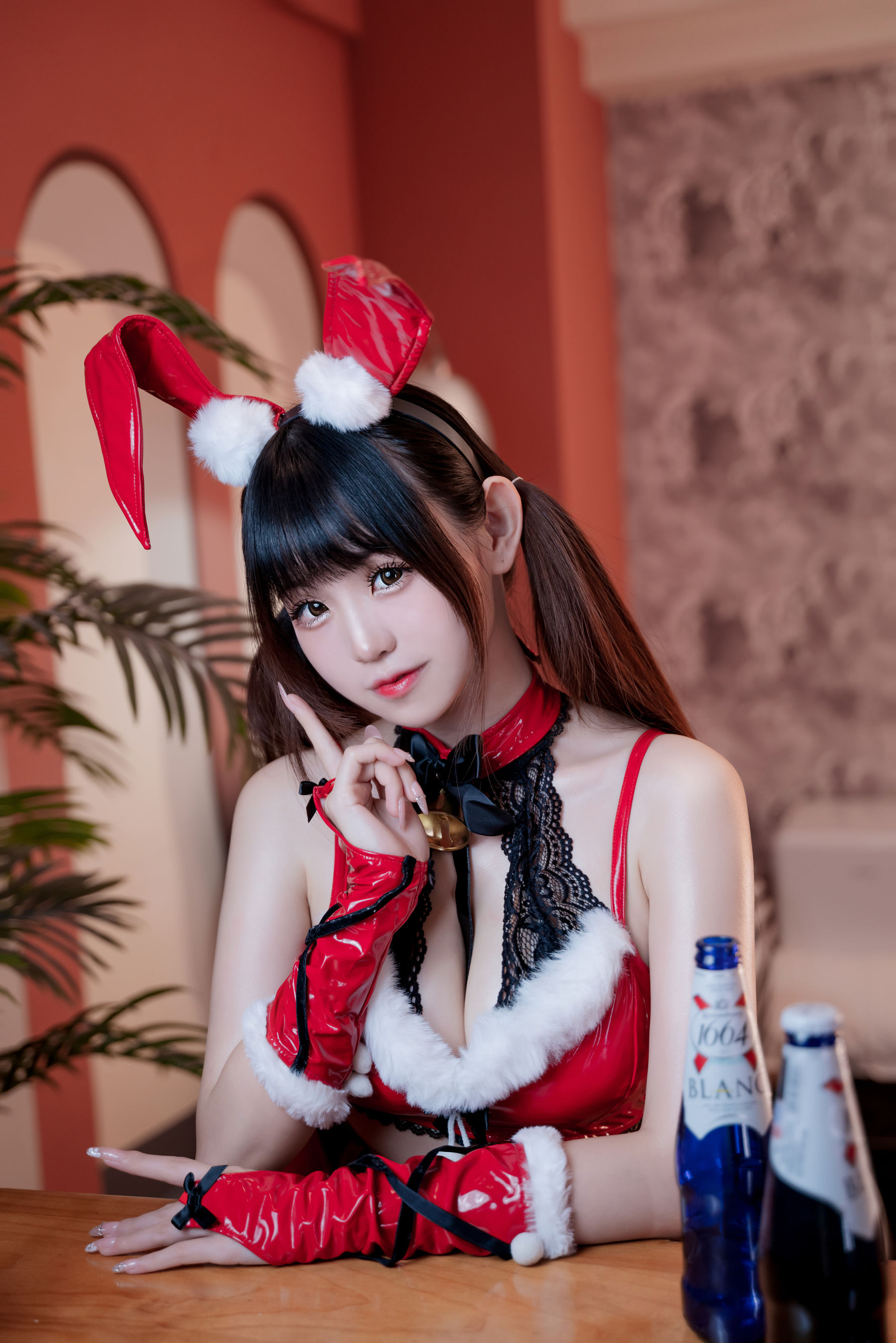miko酱ww – 圣诞兔兔 Cosplay-第3张