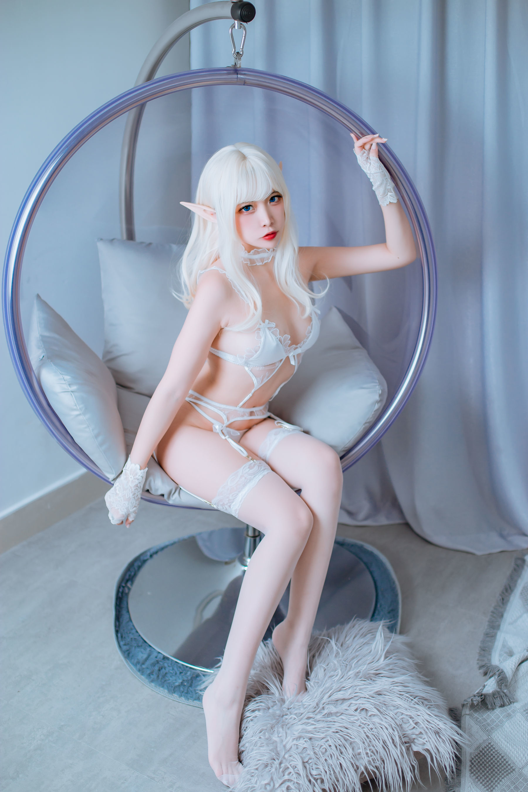 人气Coser二佐Nisa – 白精灵 Cosplay-第3张