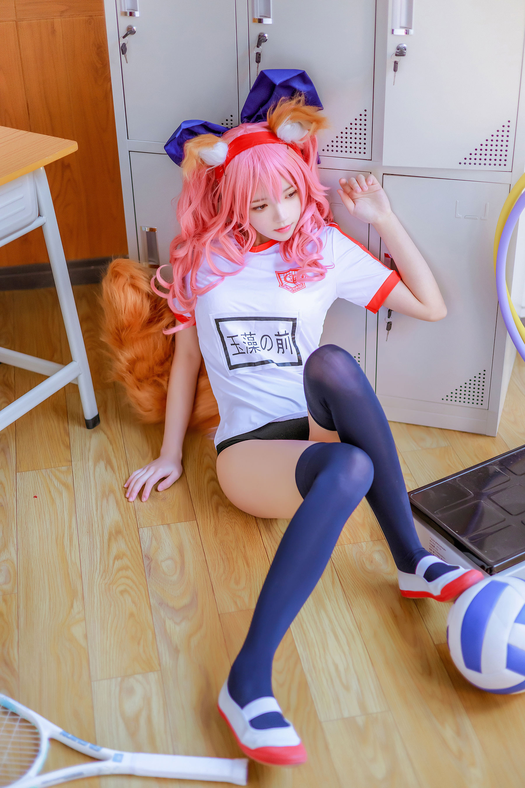 桜桃喵 – 玉藻前体操服 Cosplay-第3张