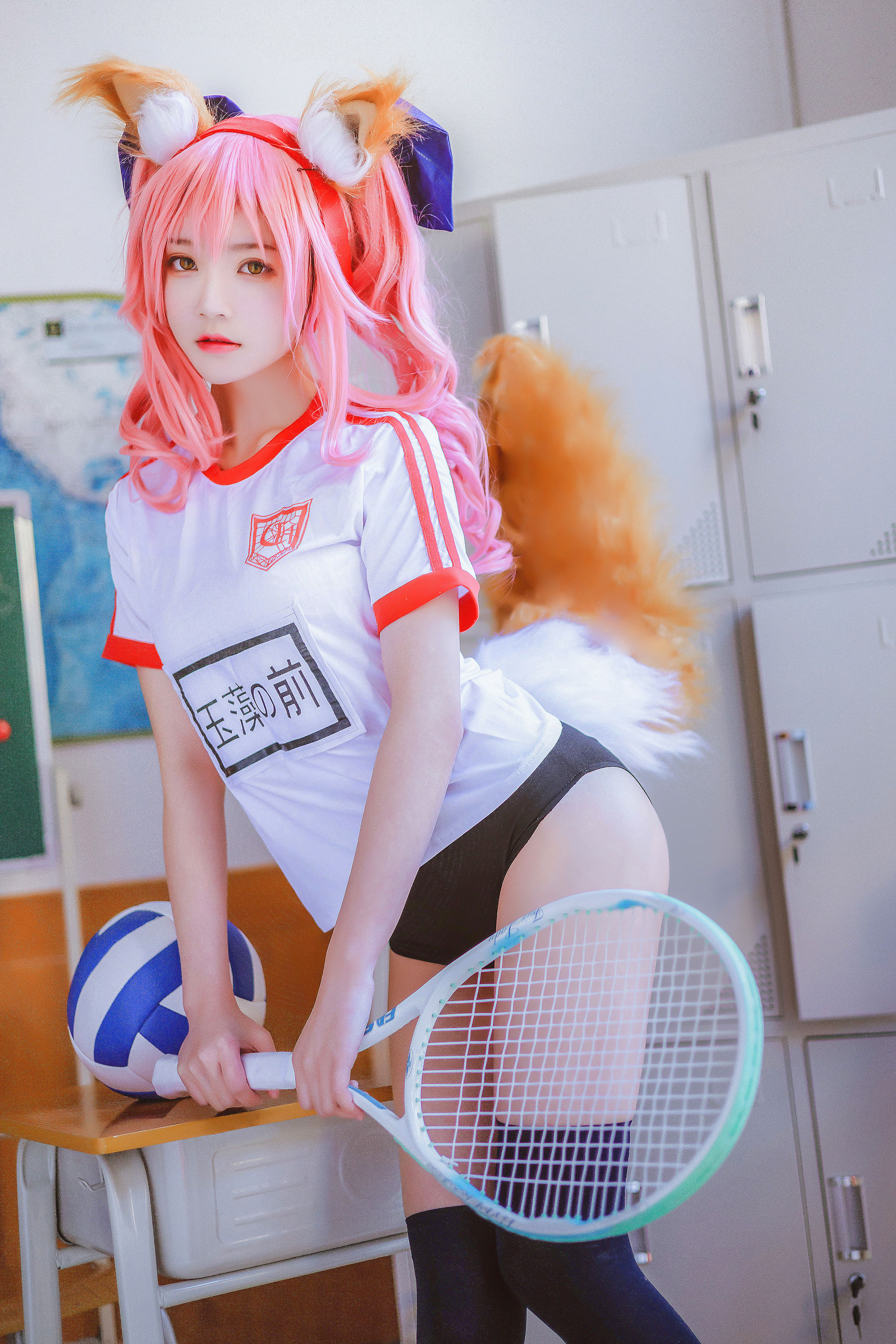 桜桃喵 – 玉藻前体操服 Cosplay-第25张