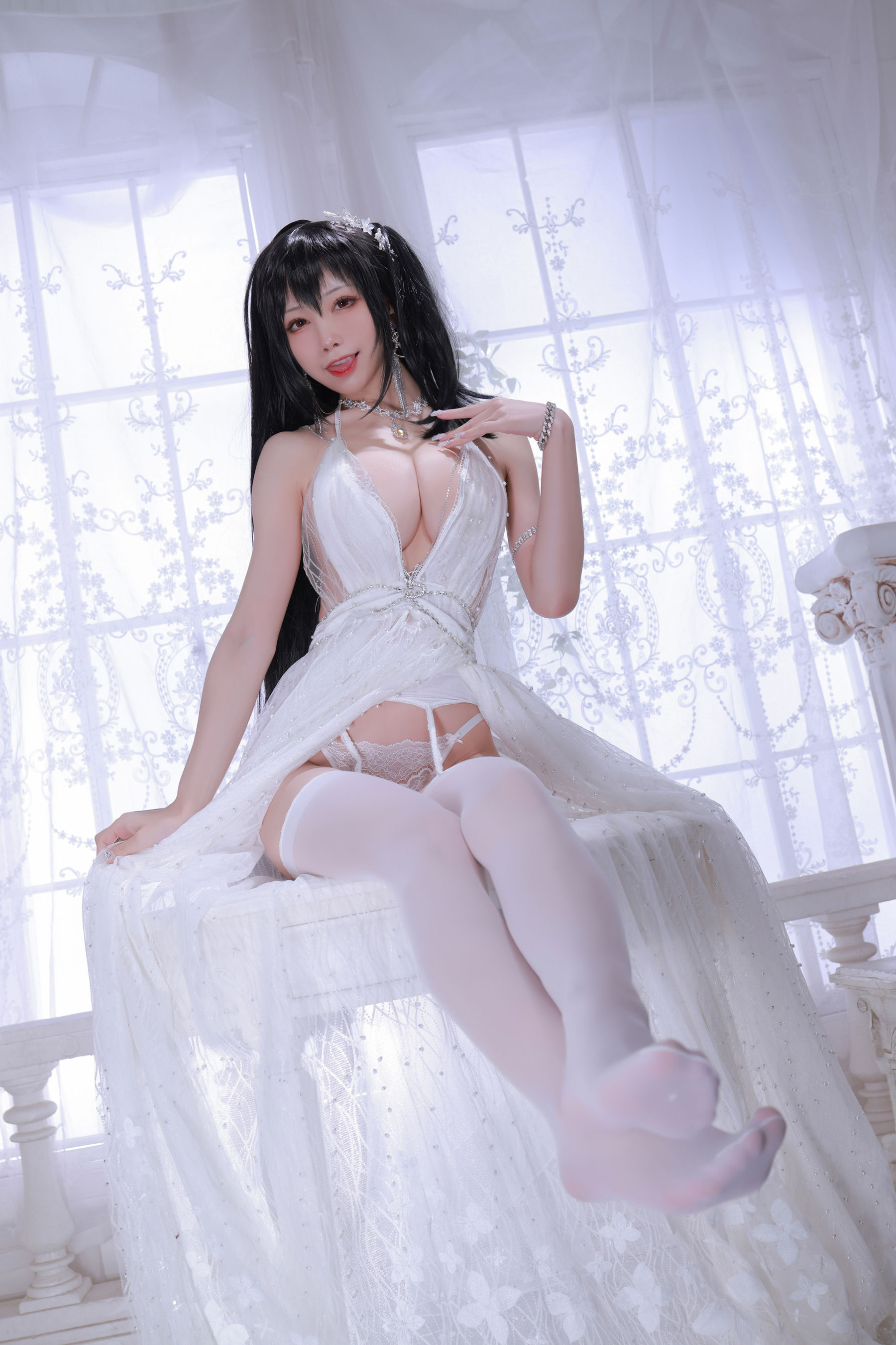 动漫博主水淼aqua – 大凤婚纱 Cosplay-第2张