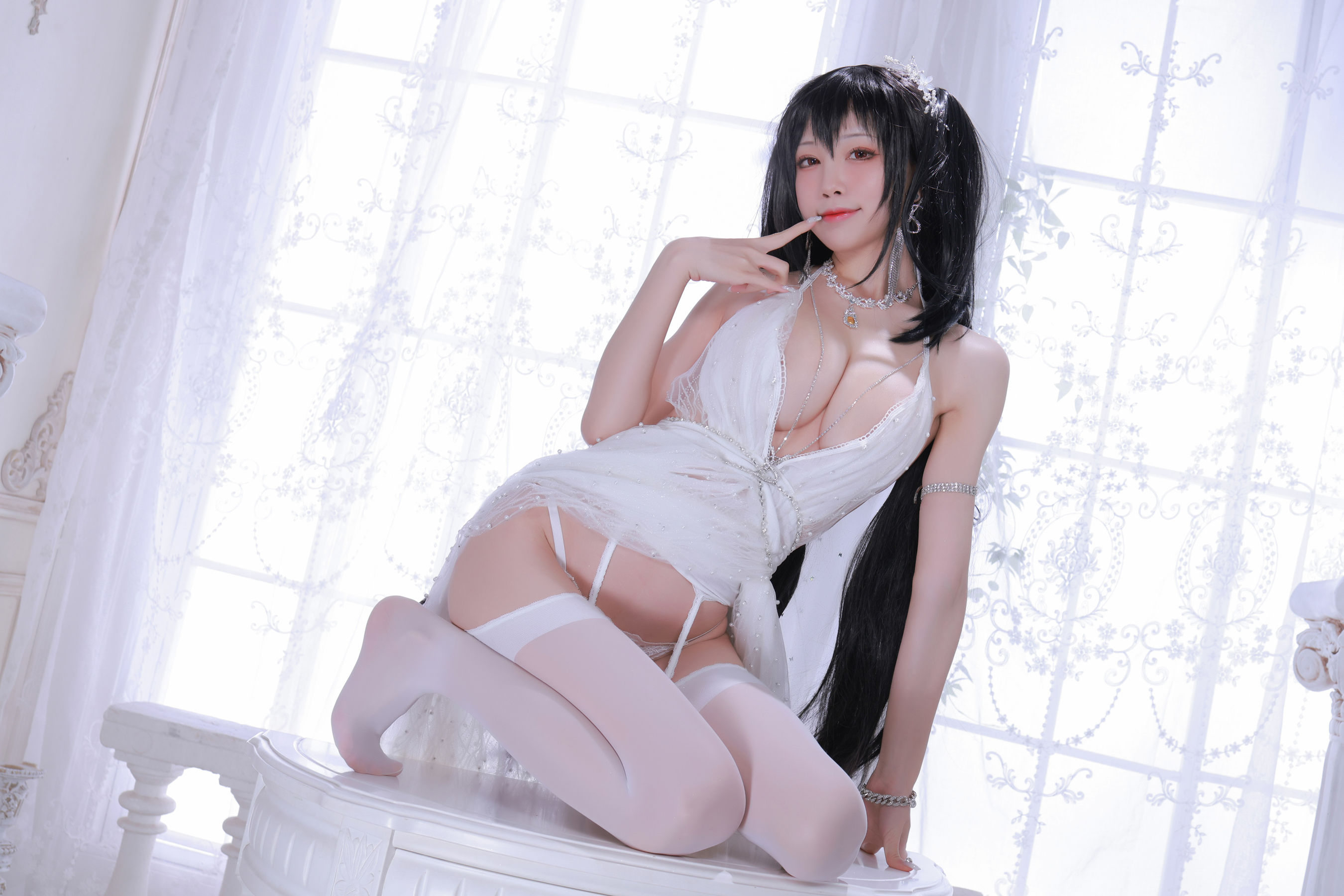 动漫博主水淼aqua – 大凤婚纱 Cosplay-第29张