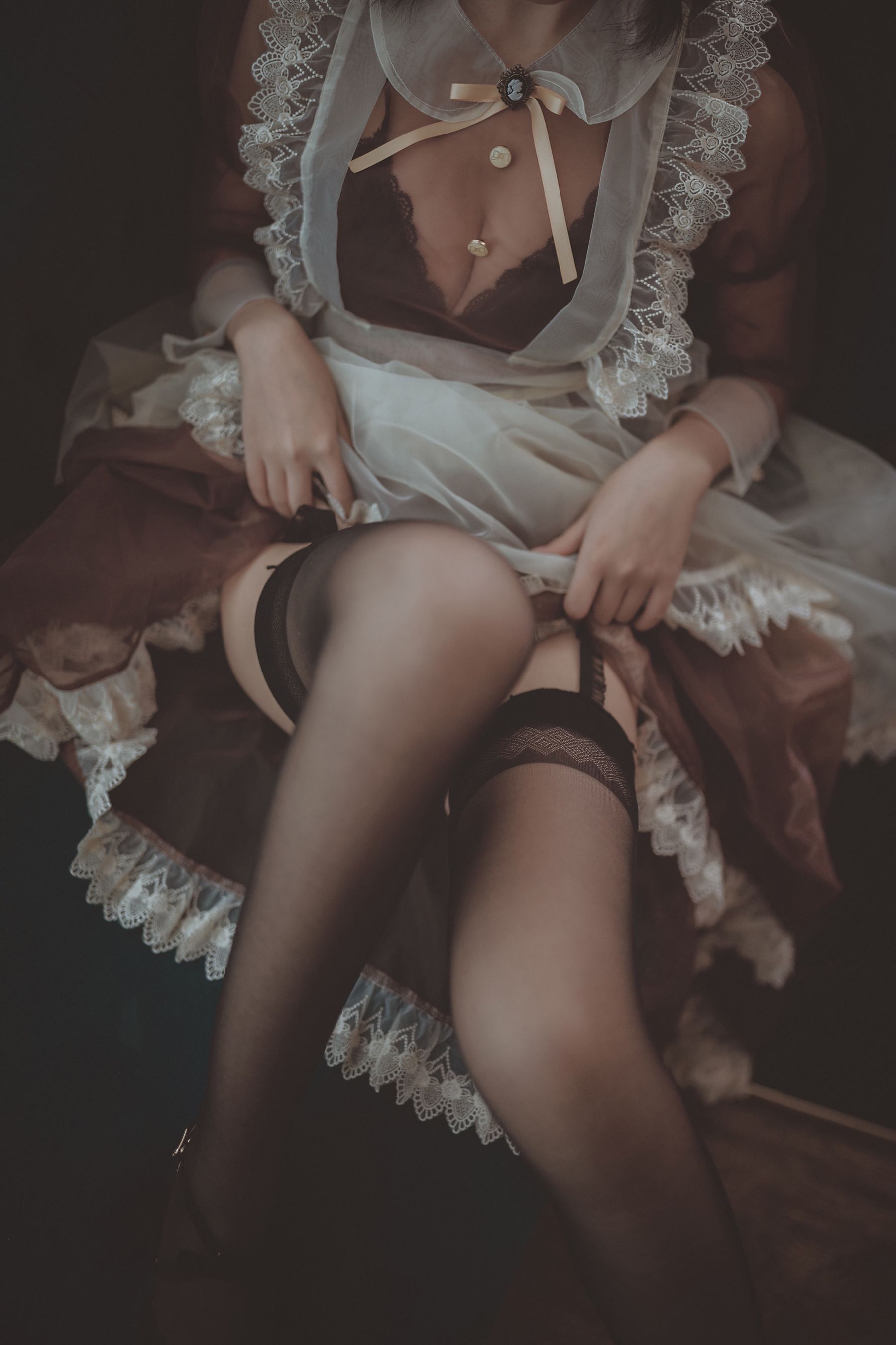 COSER美女逐月su 透明女仆 Cosplay-第1张
