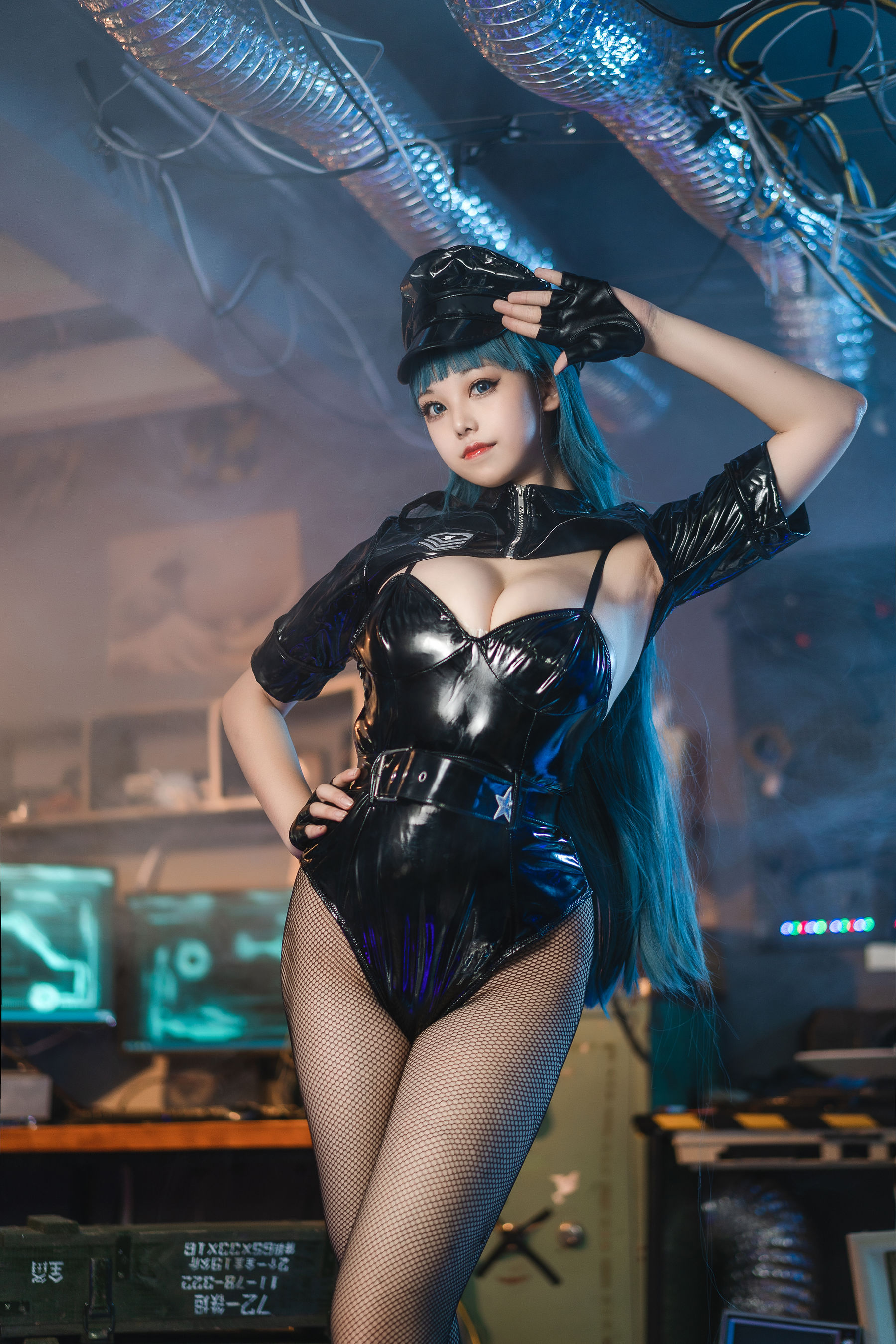 萌系小姐姐蜜汁猫裘 – 女警2 Cosplay-第3张