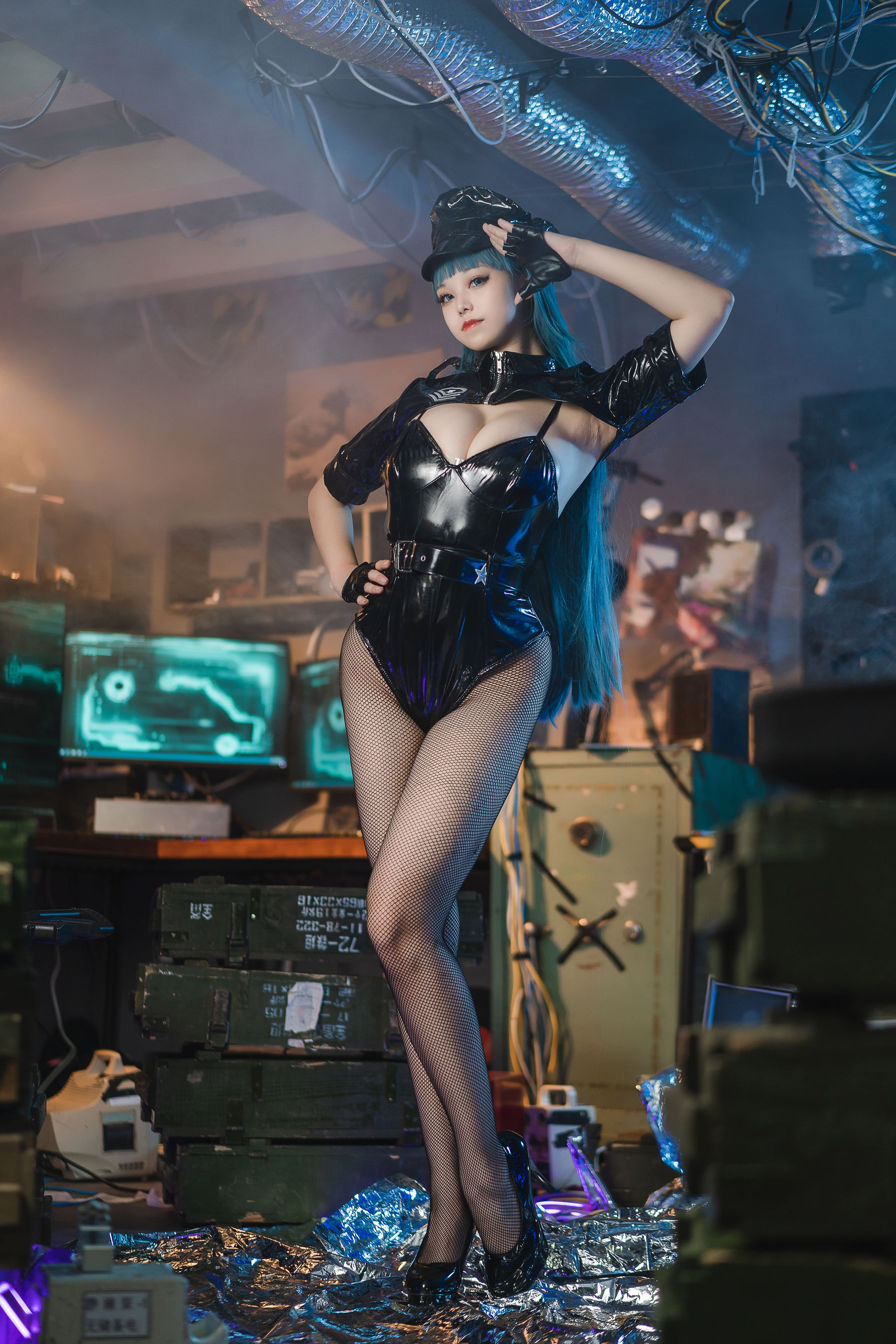 萌系小姐姐蜜汁猫裘 – 女警2 Cosplay-第6张