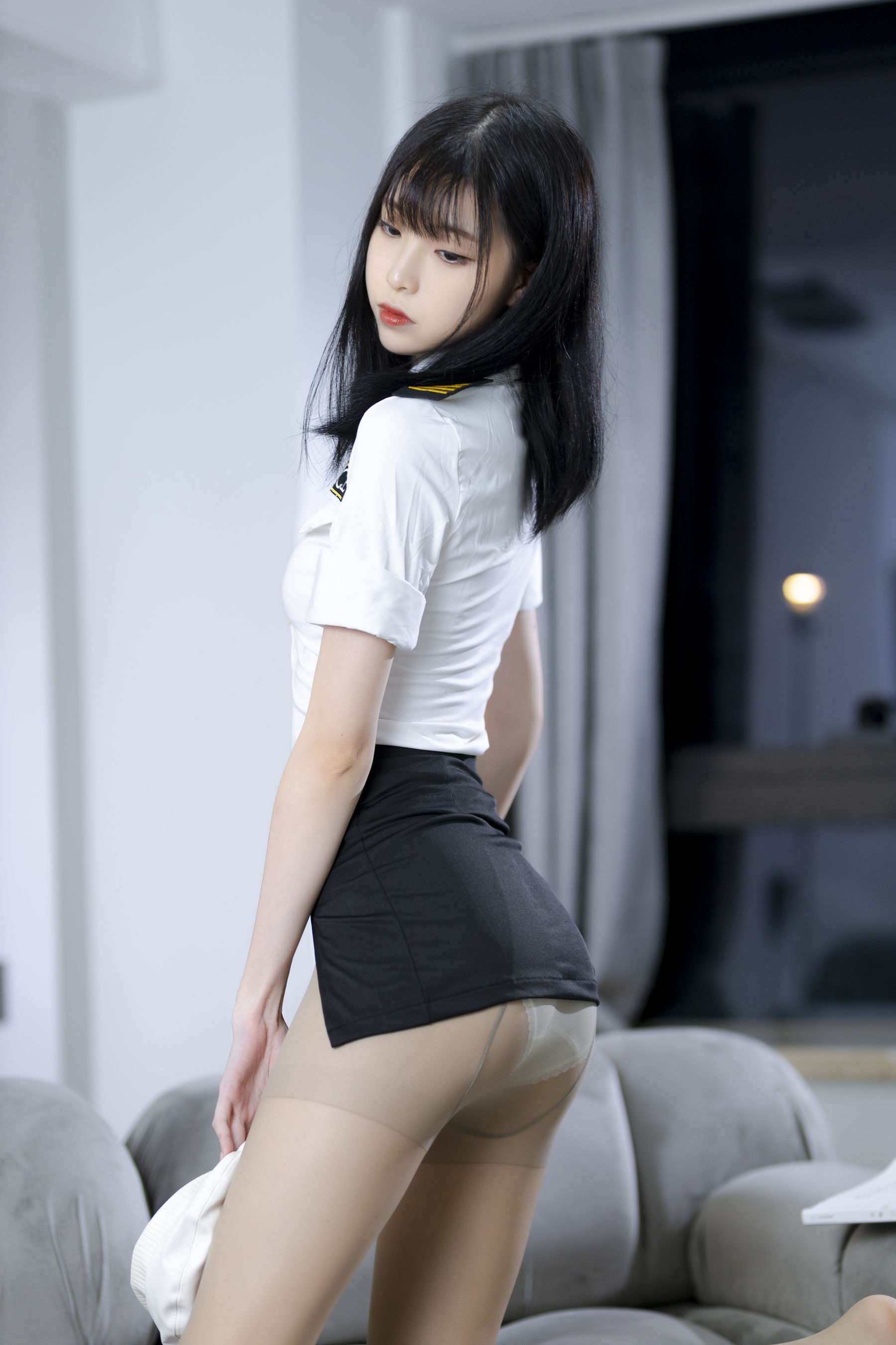 许岚(叁月life) – 灰丝制服 Cosplay-第27张