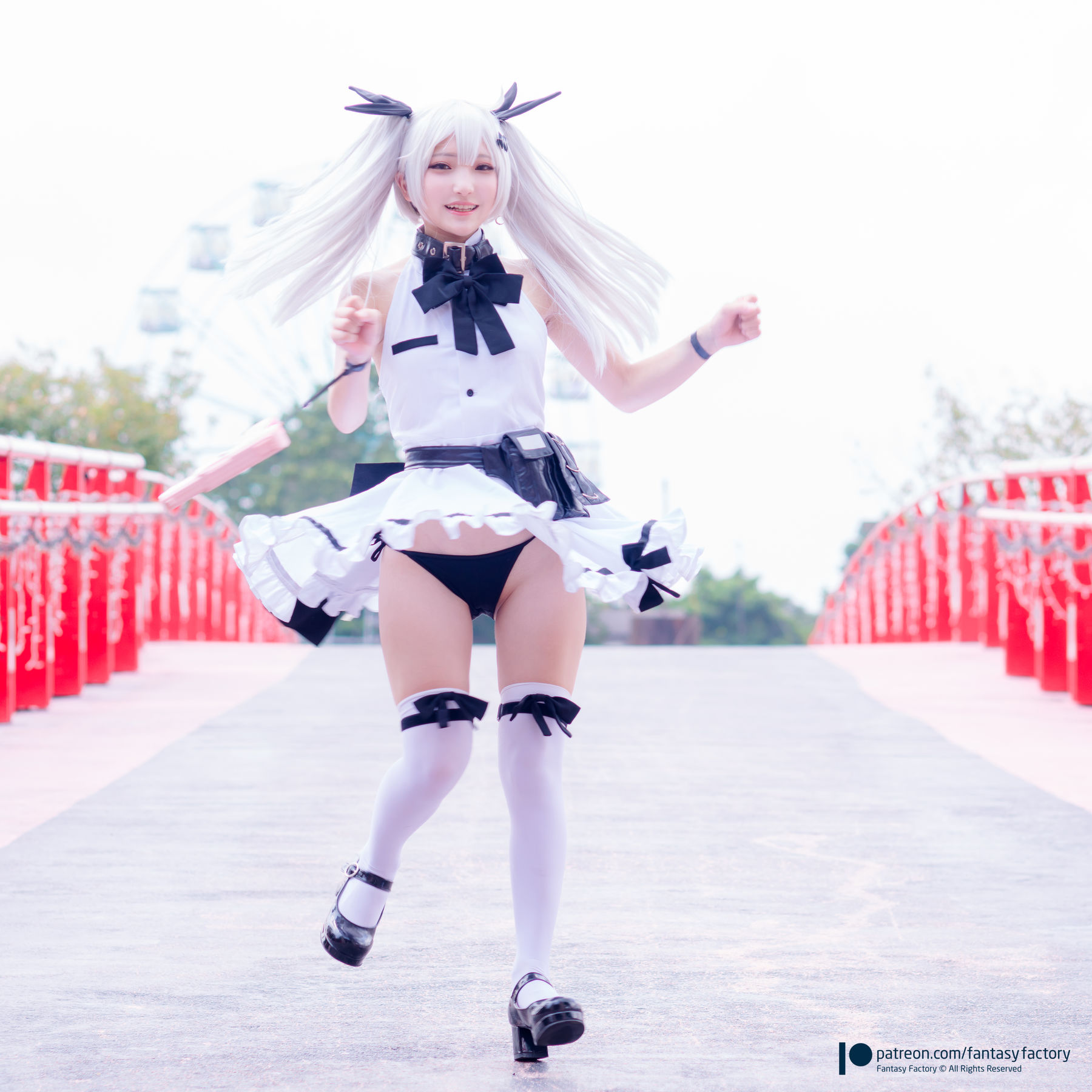 [Cosplay写真] 小丁 《Fantasy Factory》 – 2019.11 黑白 薄纱 网袜 Cosplay-第6张