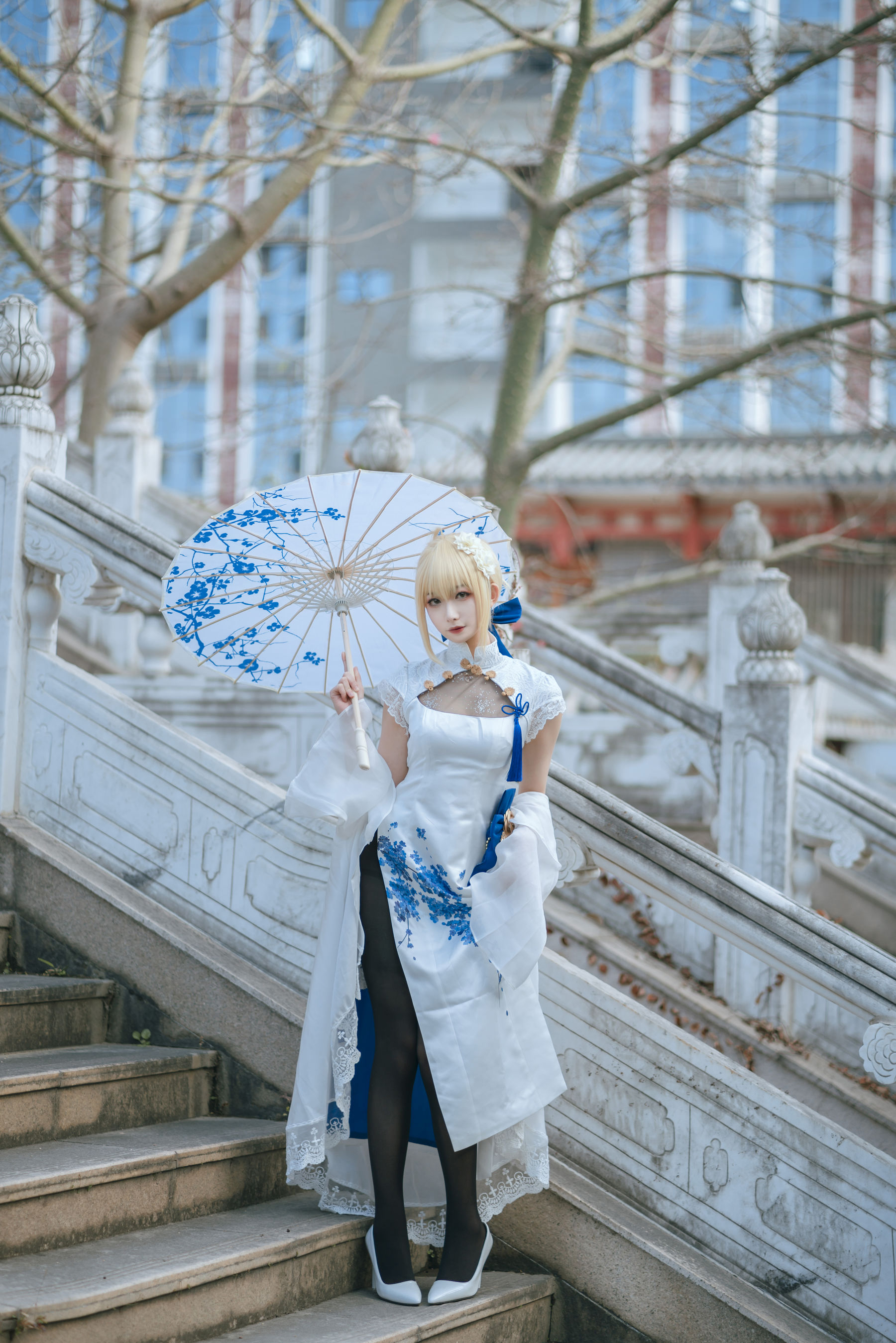 动漫博主封疆疆v – saber 旗袍 Cosplay-第3张