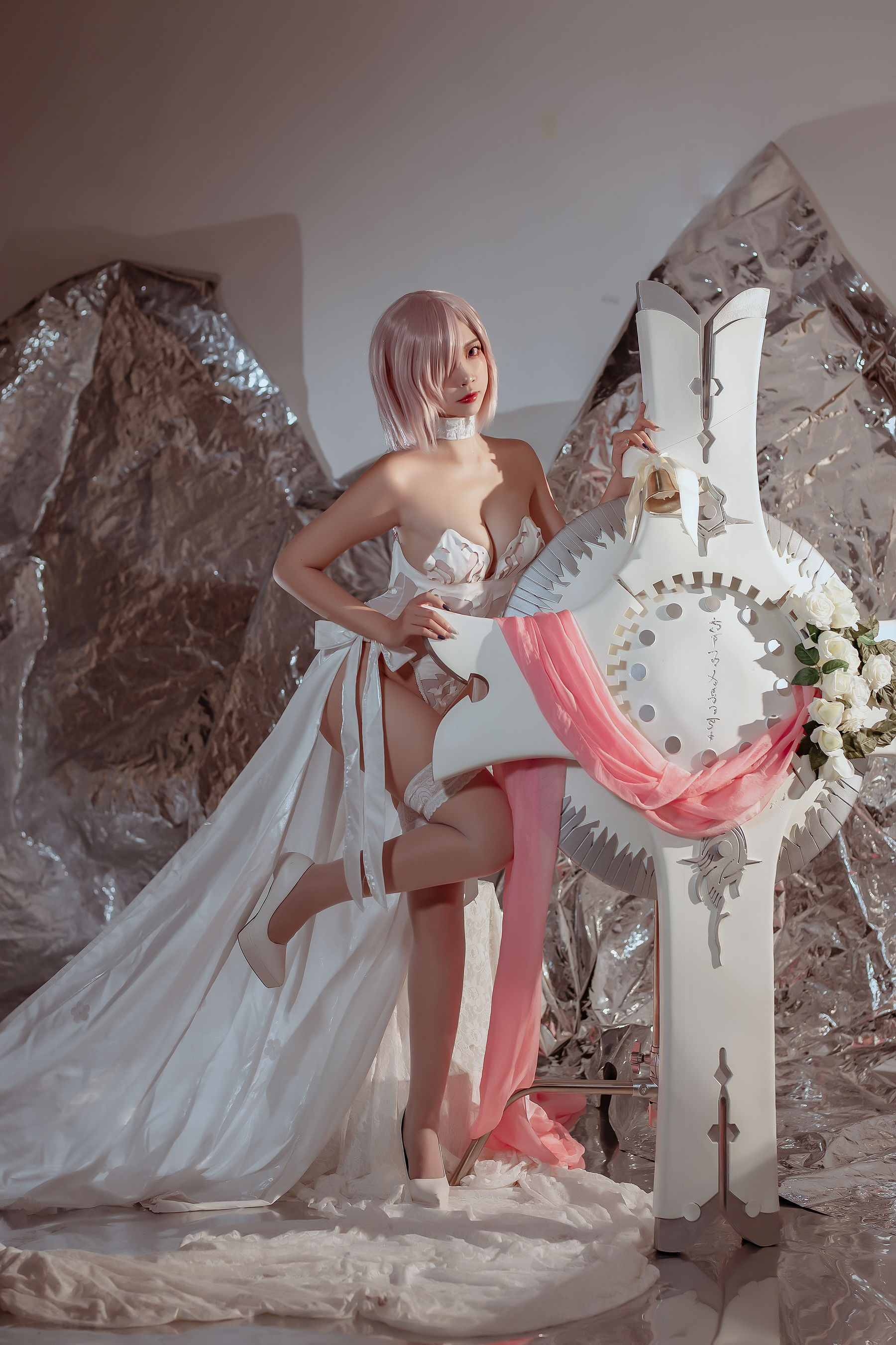 人气Coser二佐Nisa – fate玛修婚纱 Cosplay-第2张