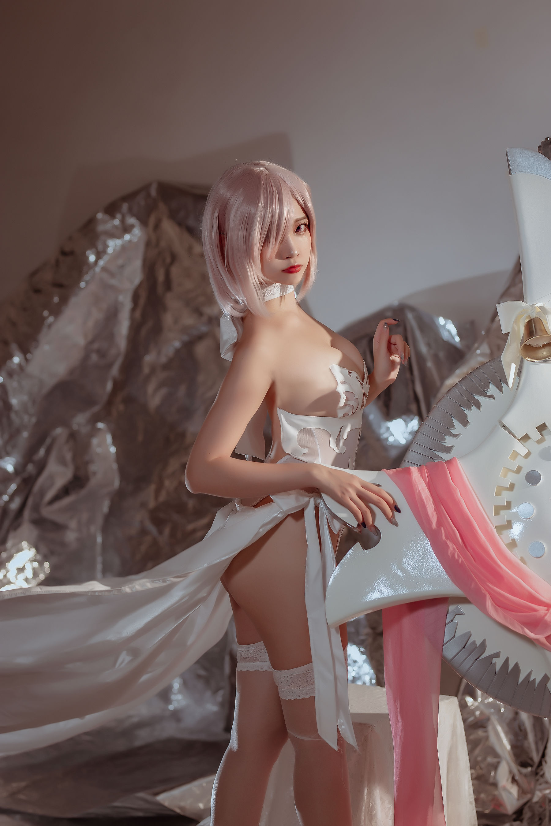 人气Coser二佐Nisa – fate玛修婚纱 Cosplay-第6张