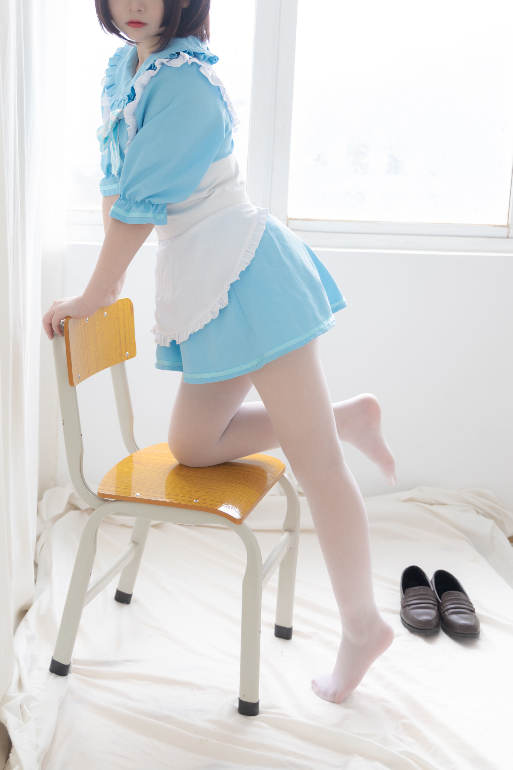 二次元美女古川kagura – 蓝色小猫女仆 Cosplay-第21张