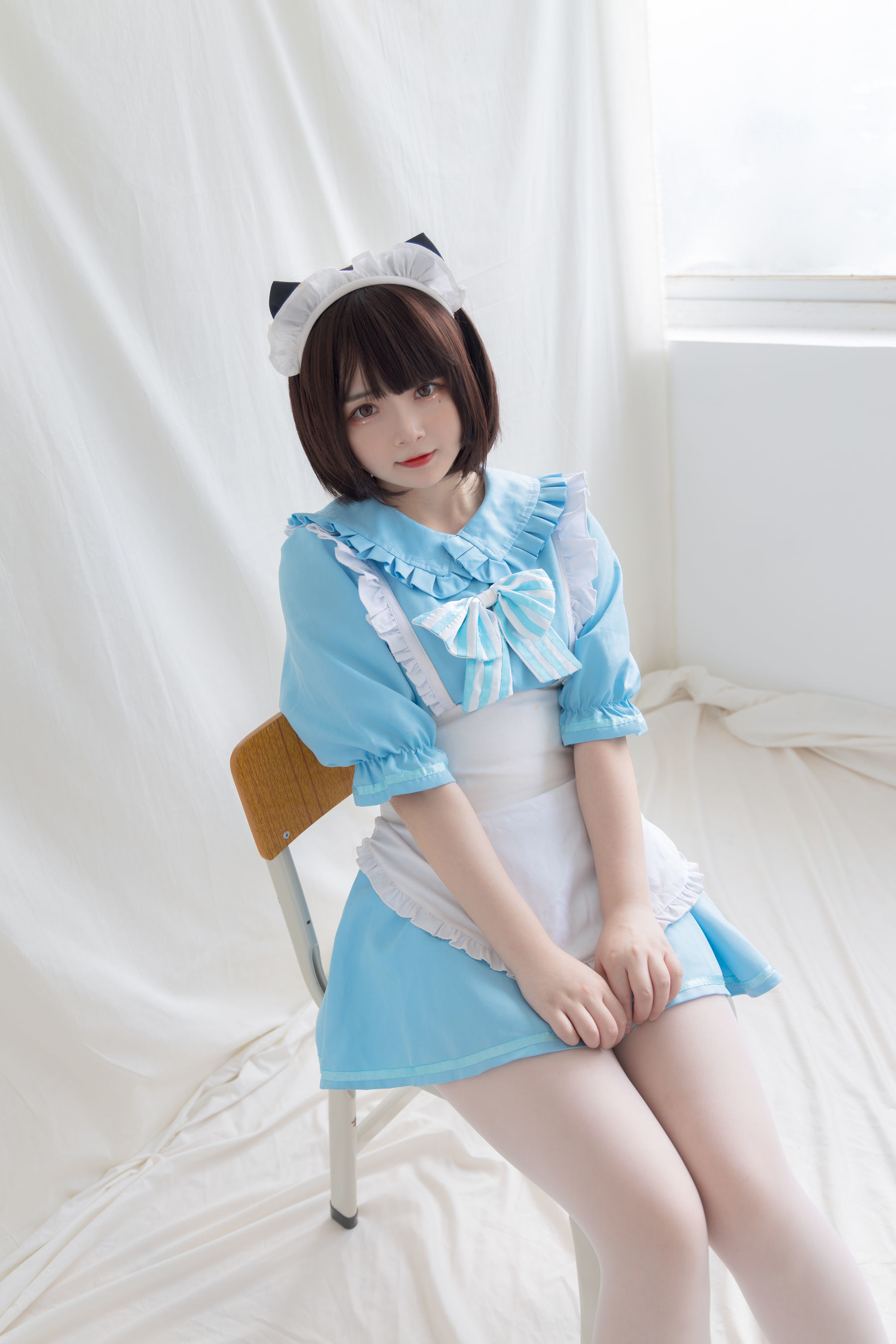 二次元美女古川kagura – 蓝色小猫女仆 Cosplay-第12张