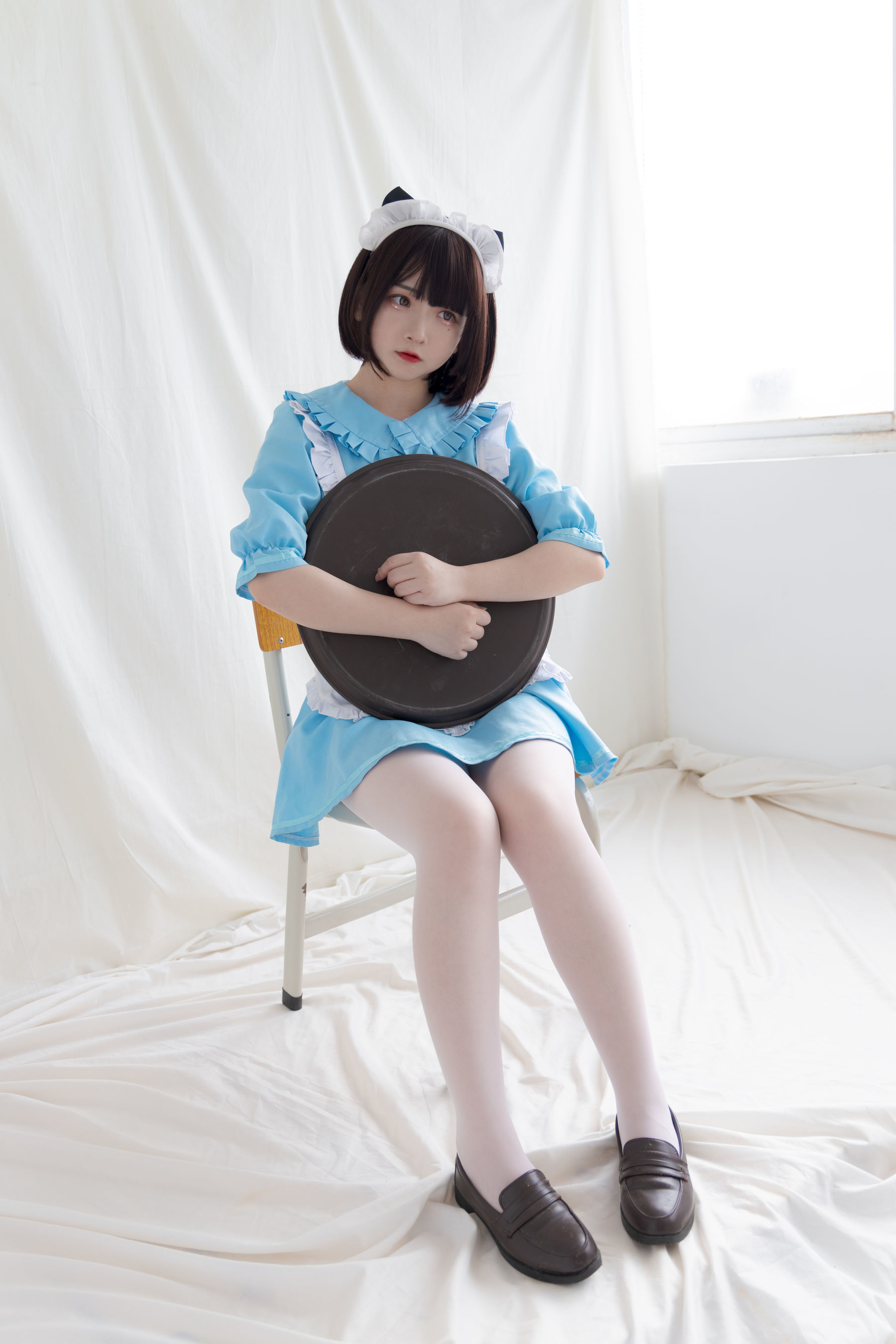 二次元美女古川kagura – 蓝色小猫女仆 Cosplay-第8张