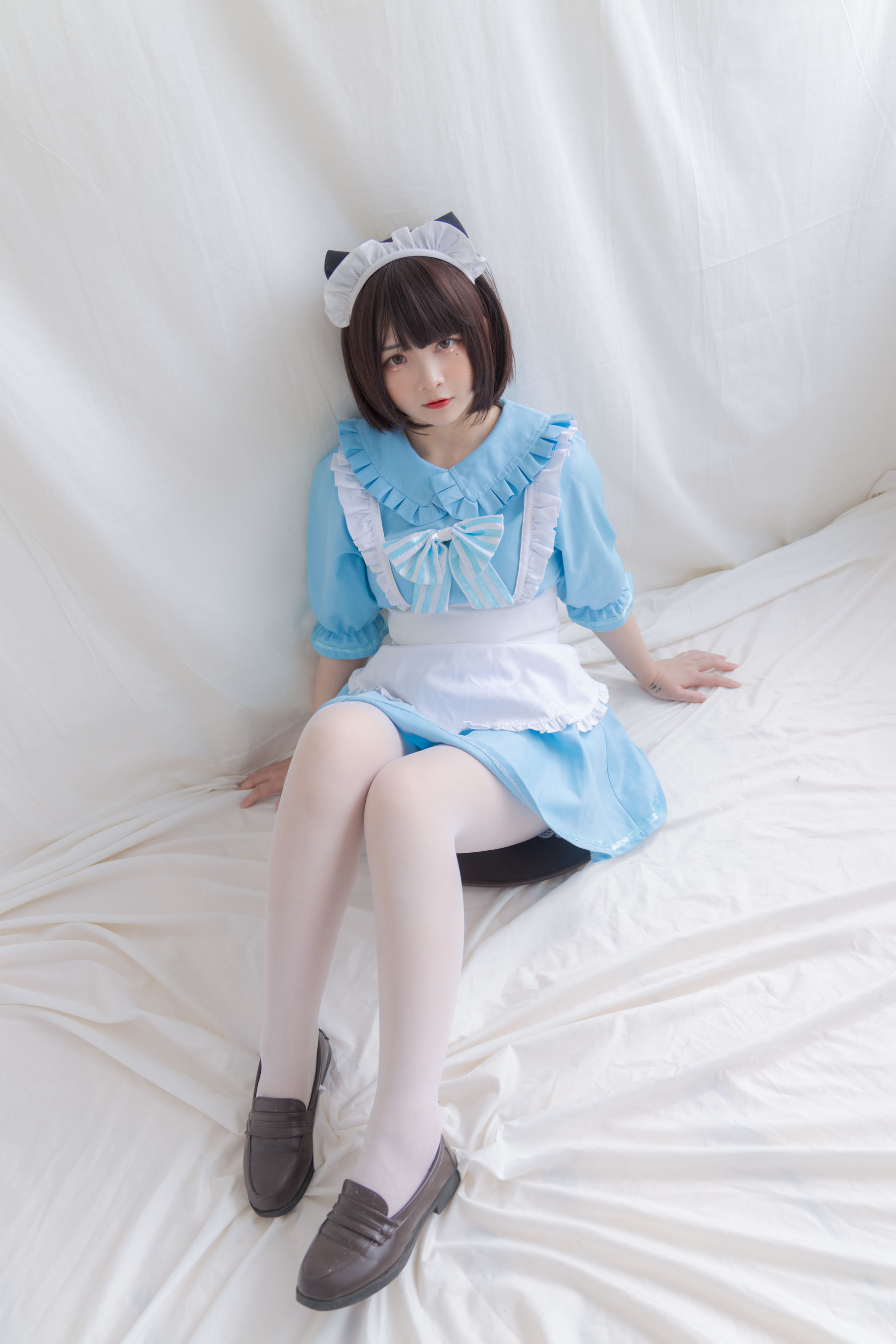 二次元美女古川kagura – 蓝色小猫女仆 Cosplay-第39张