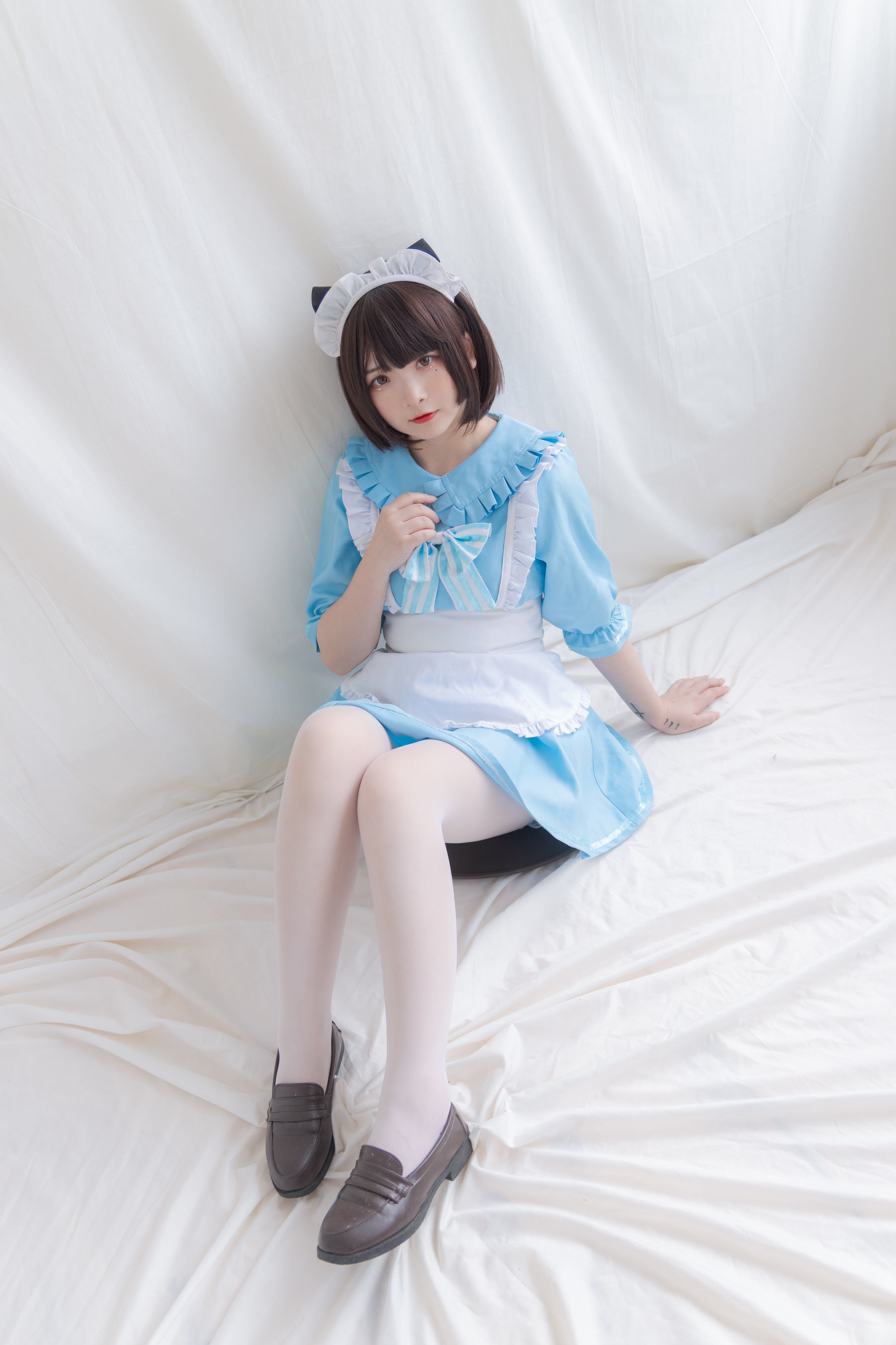 二次元美女古川kagura – 蓝色小猫女仆 Cosplay-第40张