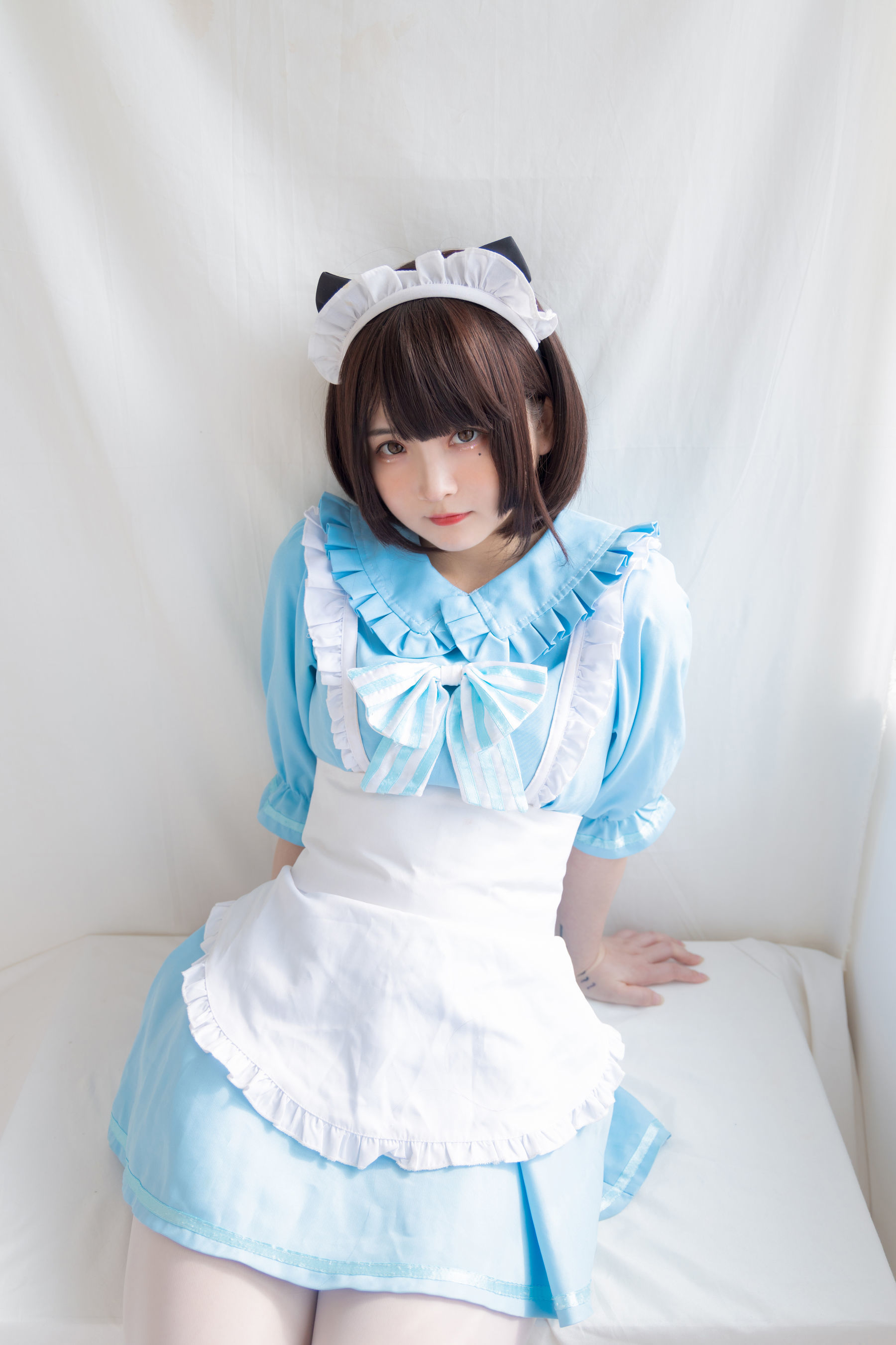 二次元美女古川kagura – 蓝色小猫女仆 Cosplay-第36张