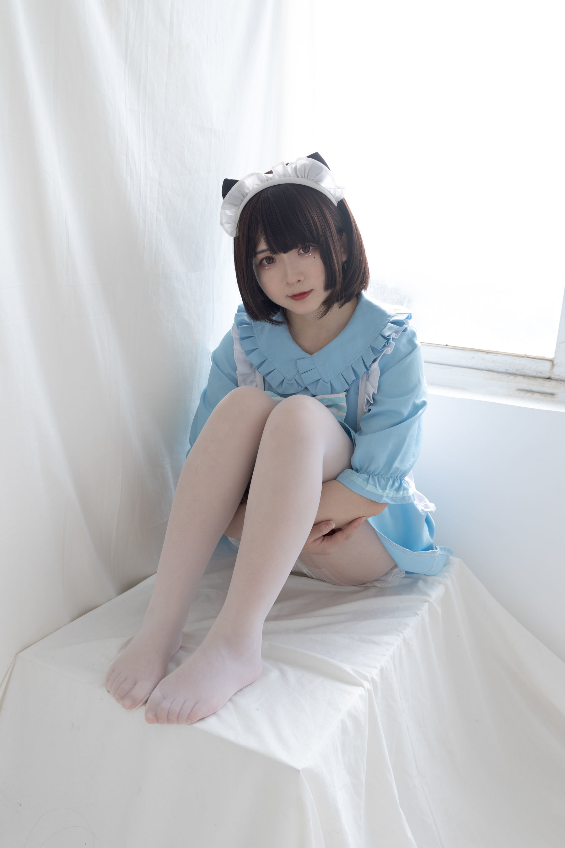 二次元美女古川kagura – 蓝色小猫女仆 Cosplay-第20张