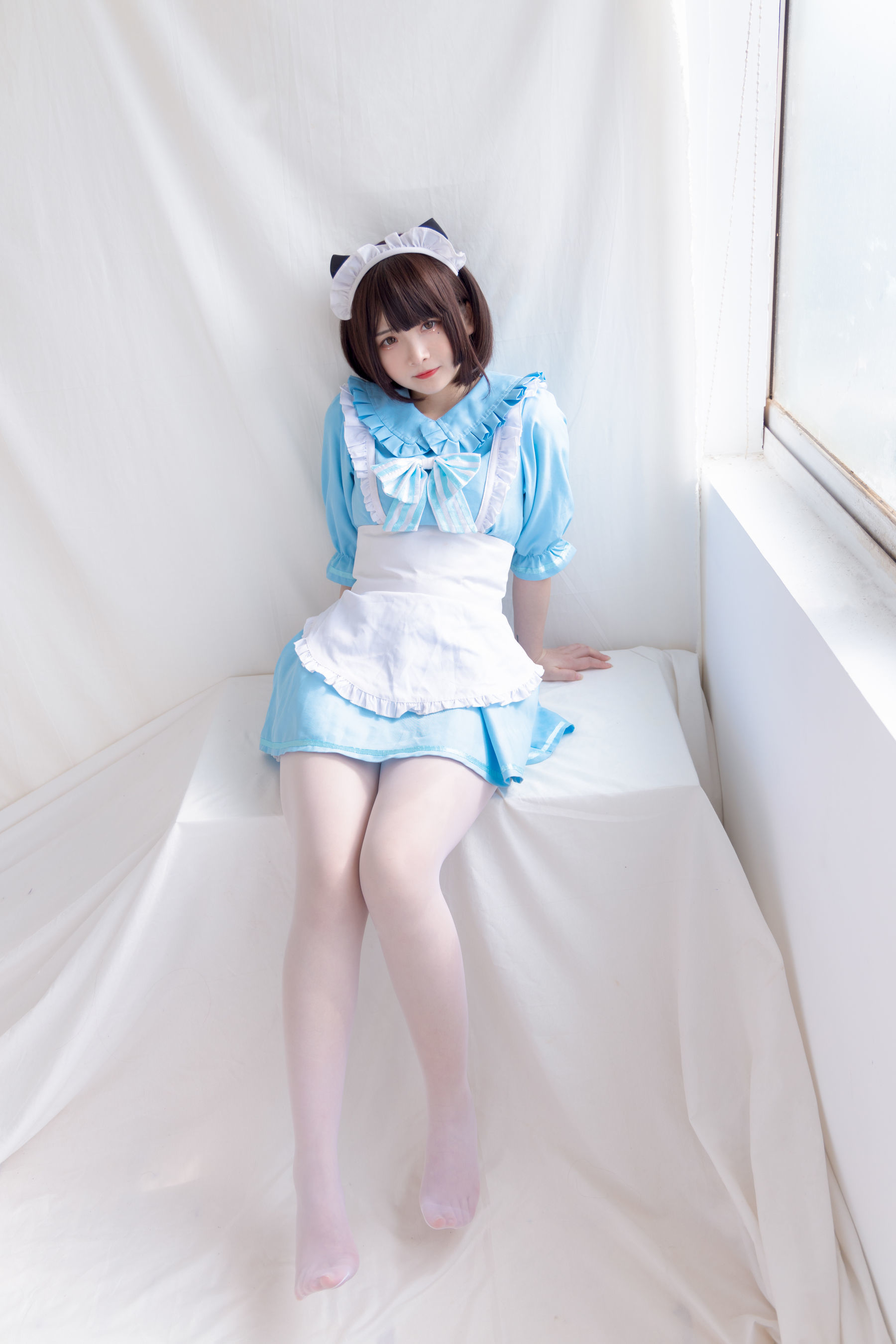二次元美女古川kagura – 蓝色小猫女仆 Cosplay-第33张