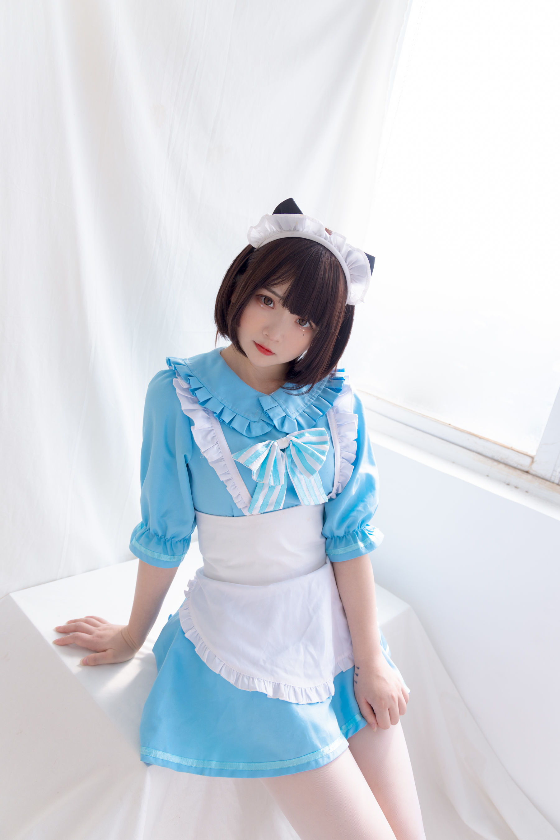 二次元美女古川kagura – 蓝色小猫女仆 Cosplay-第32张