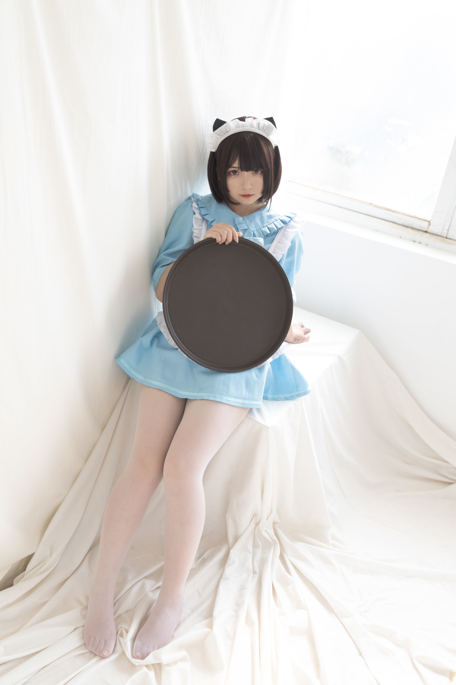 二次元美女古川kagura – 蓝色小猫女仆 Cosplay-第30张