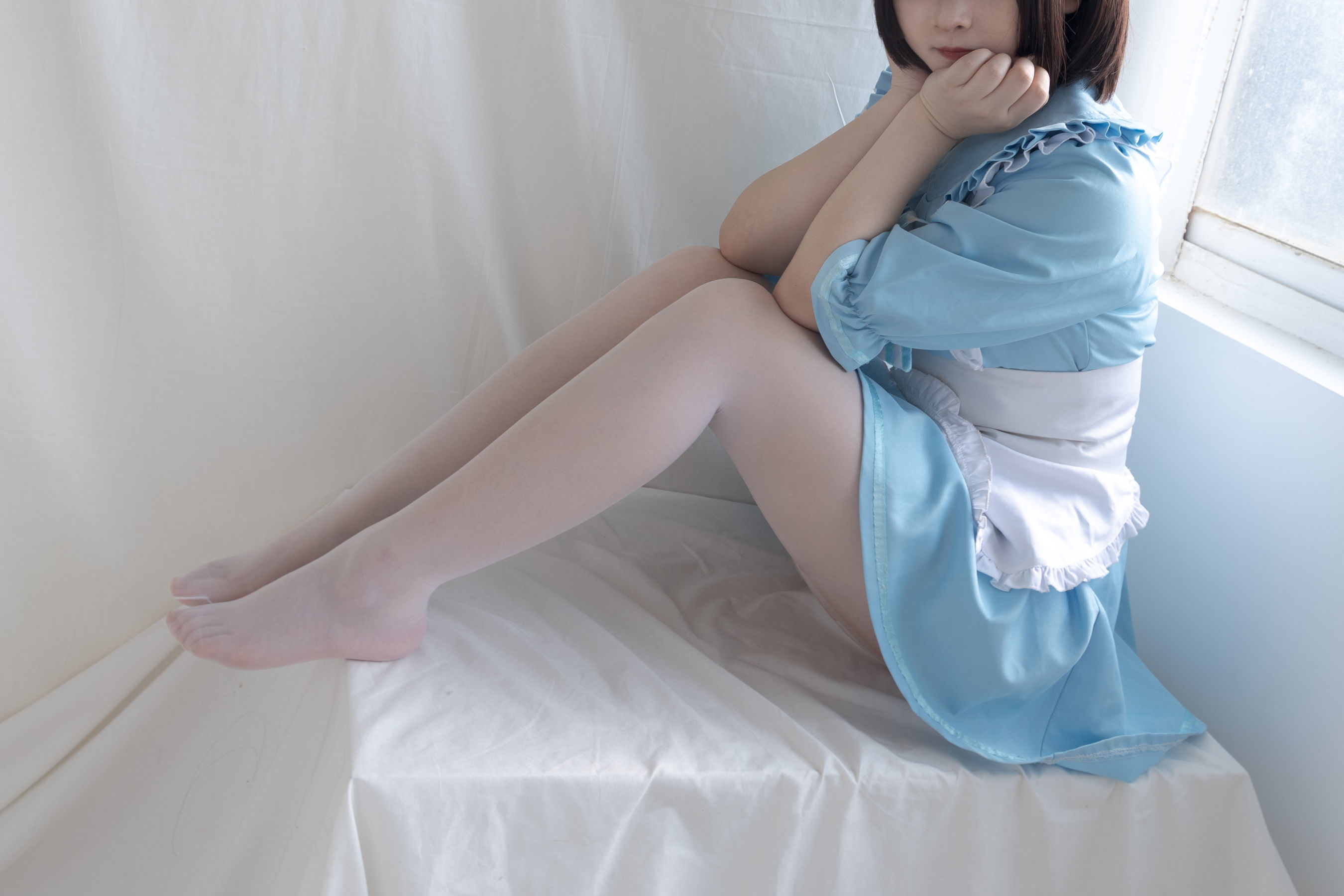 二次元美女古川kagura – 蓝色小猫女仆 Cosplay-第19张