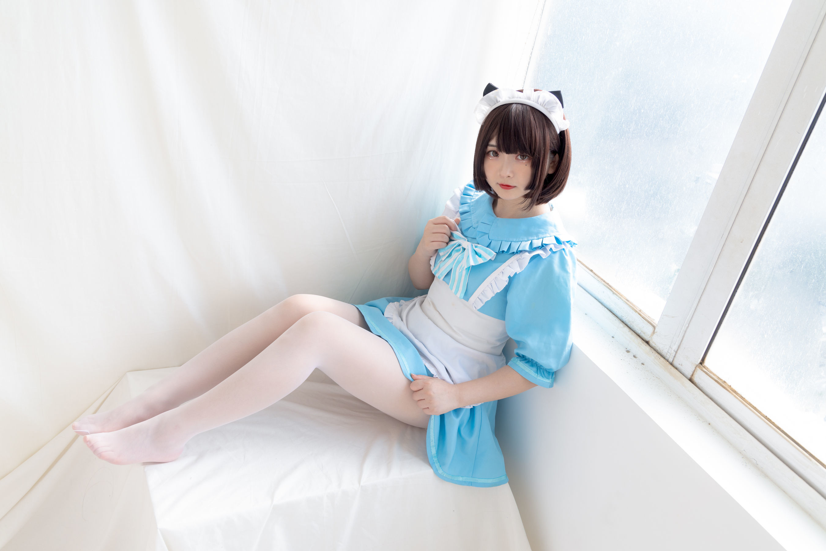 二次元美女古川kagura – 蓝色小猫女仆 Cosplay-第25张