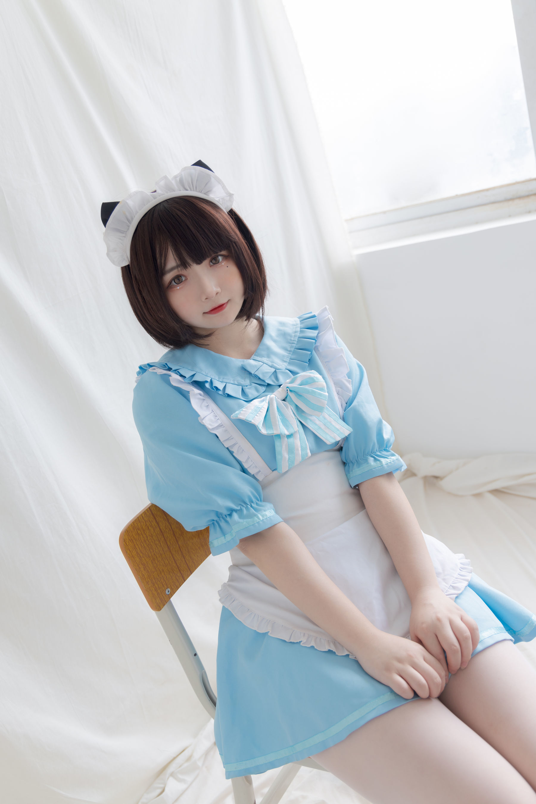 二次元美女古川kagura – 蓝色小猫女仆 Cosplay-第11张