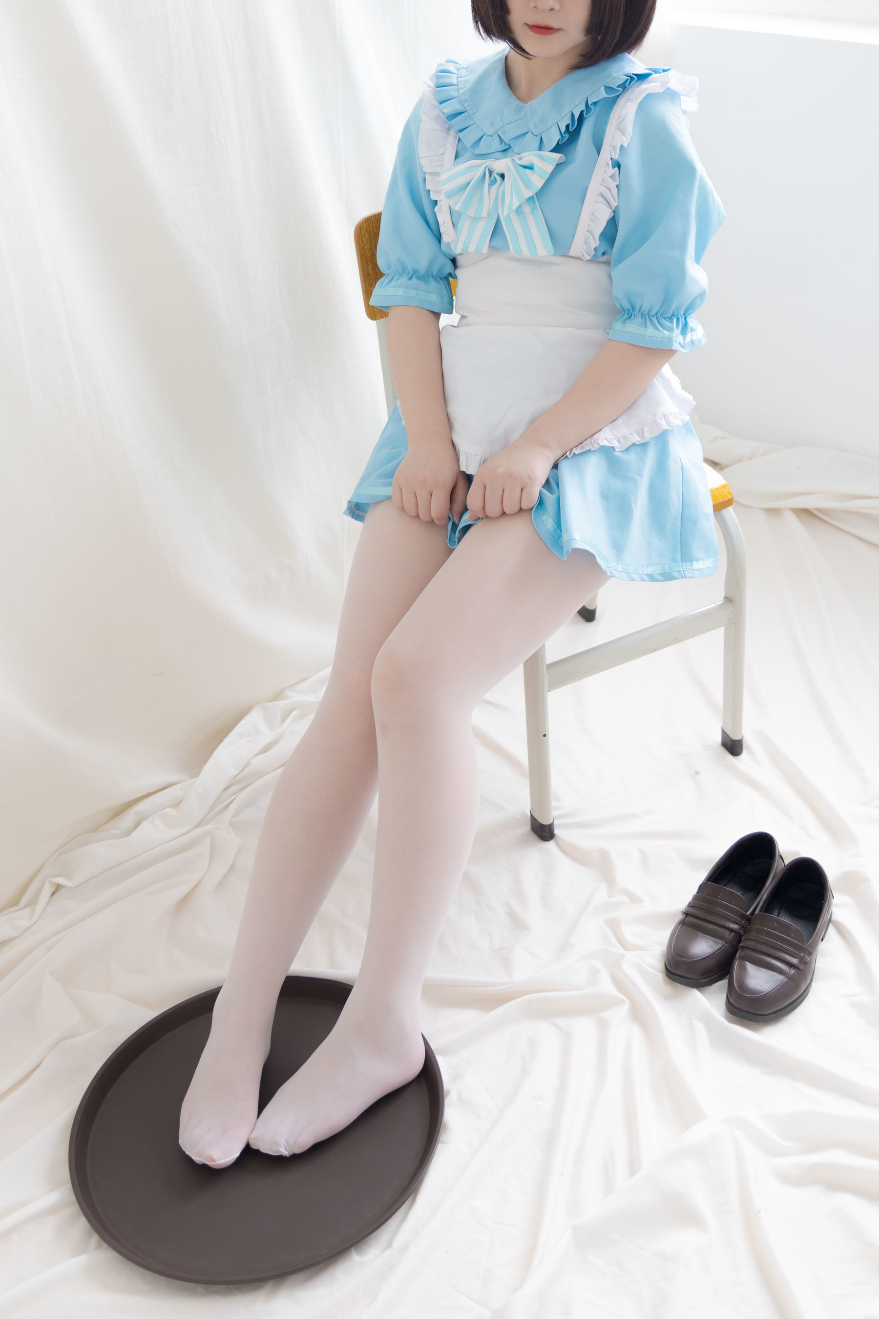 二次元美女古川kagura – 蓝色小猫女仆 Cosplay-第18张