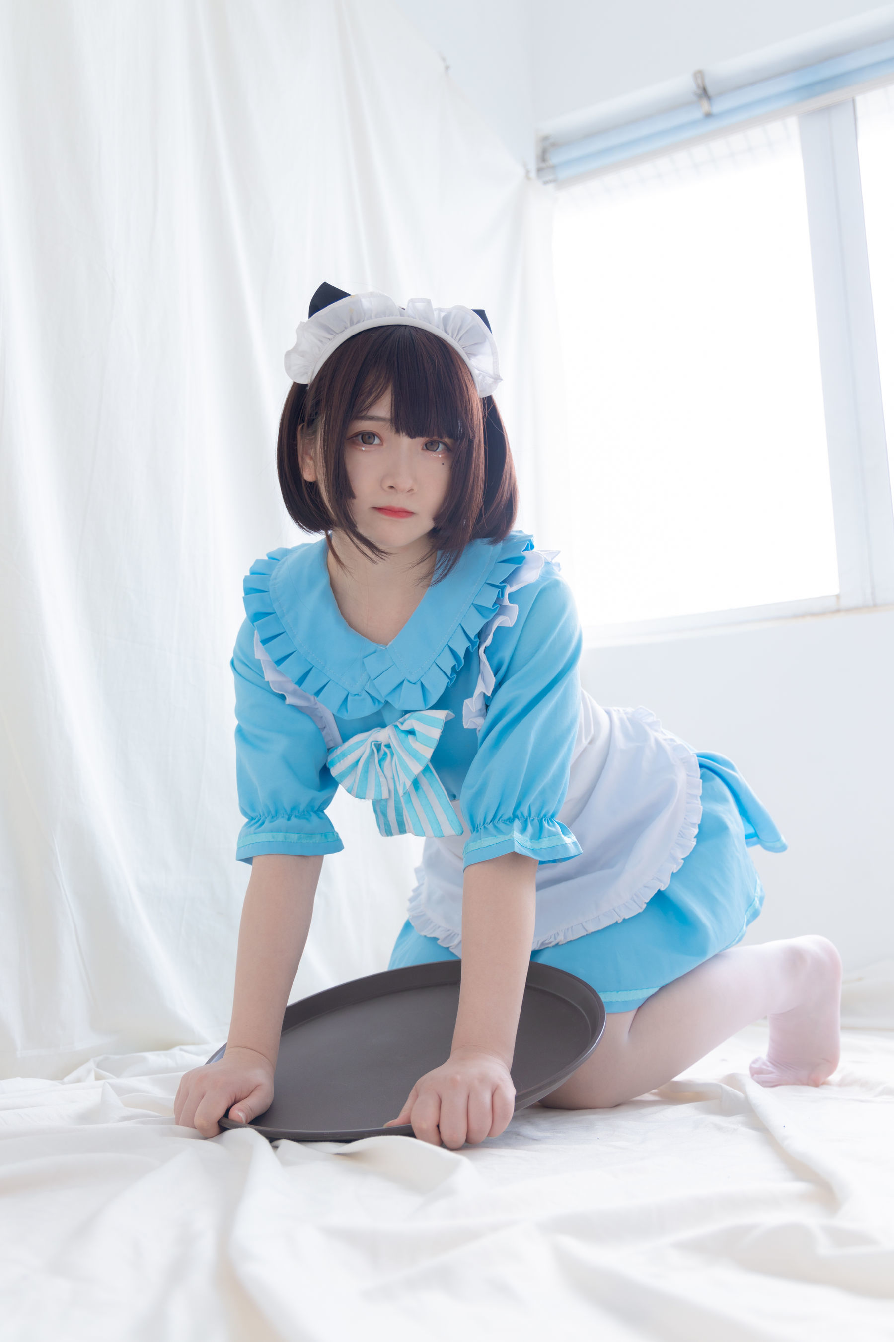 二次元美女古川kagura – 蓝色小猫女仆 Cosplay-第28张