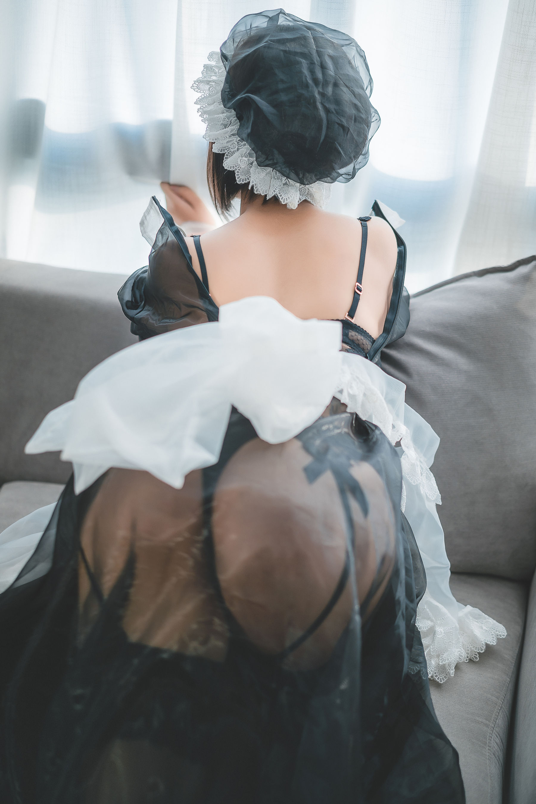 萌系小姐姐蜜汁猫裘 透明女仆 Cosplay-第7张