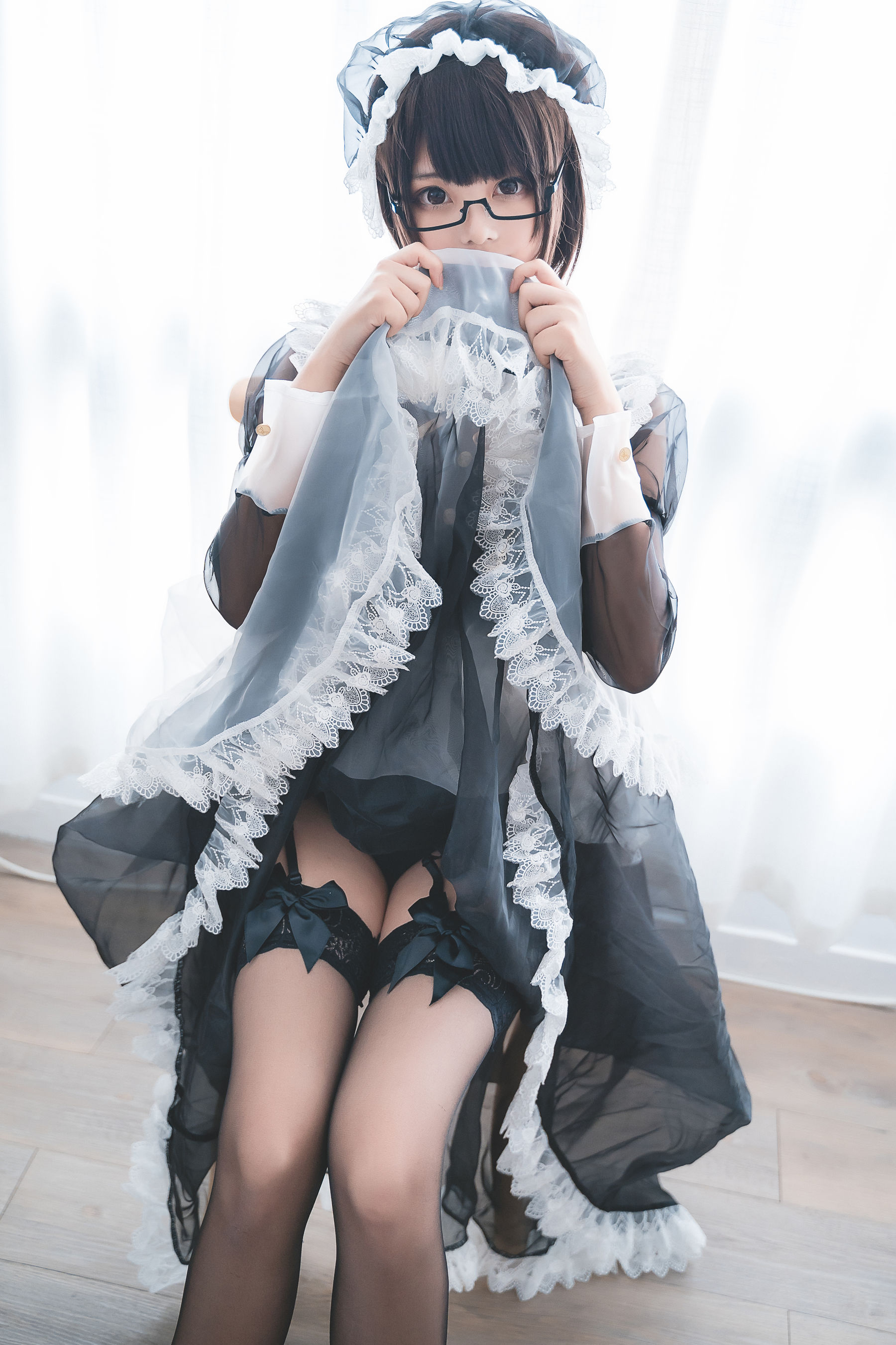 萌系小姐姐蜜汁猫裘 透明女仆 Cosplay-第6张