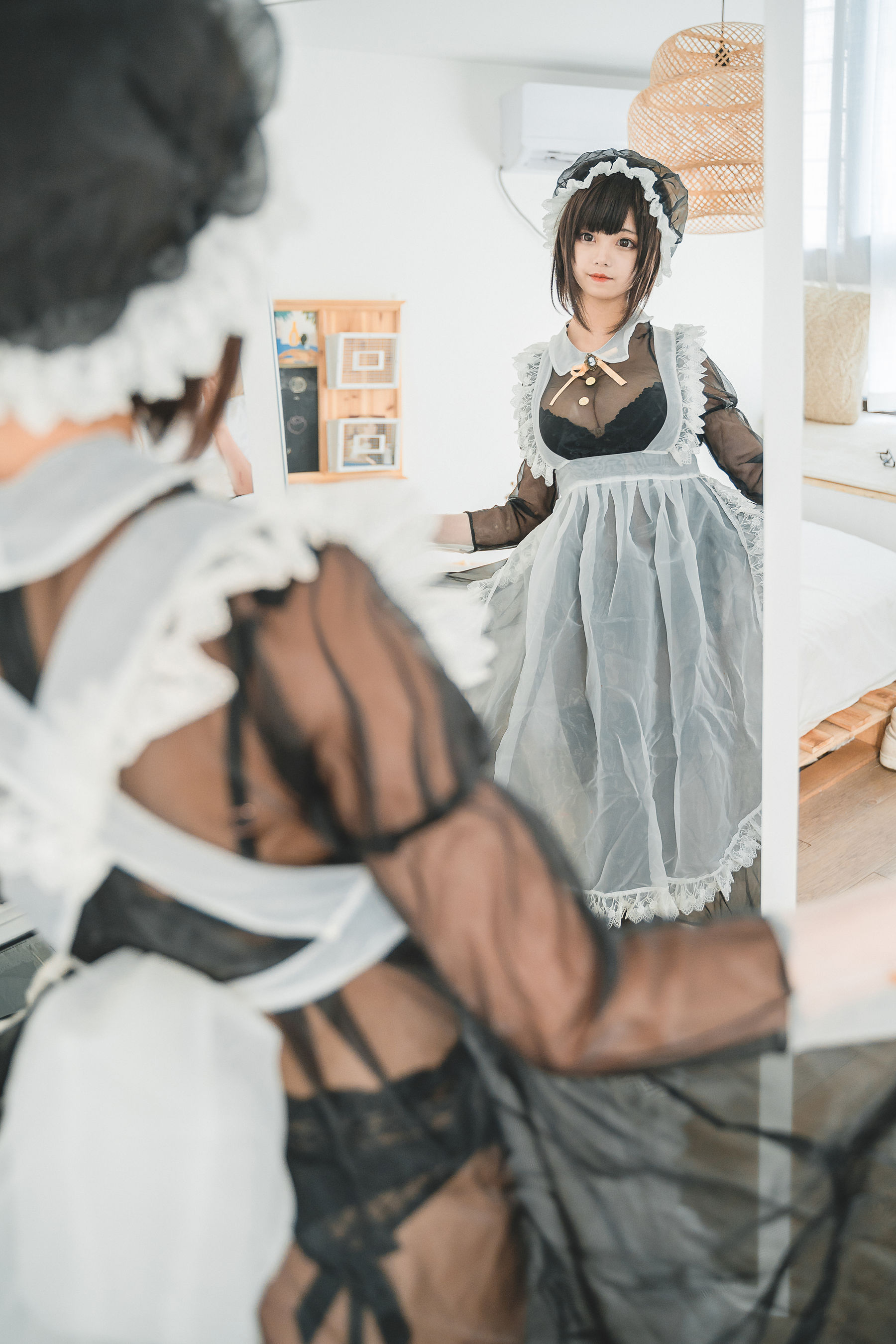 萌系小姐姐蜜汁猫裘 透明女仆 Cosplay-第4张